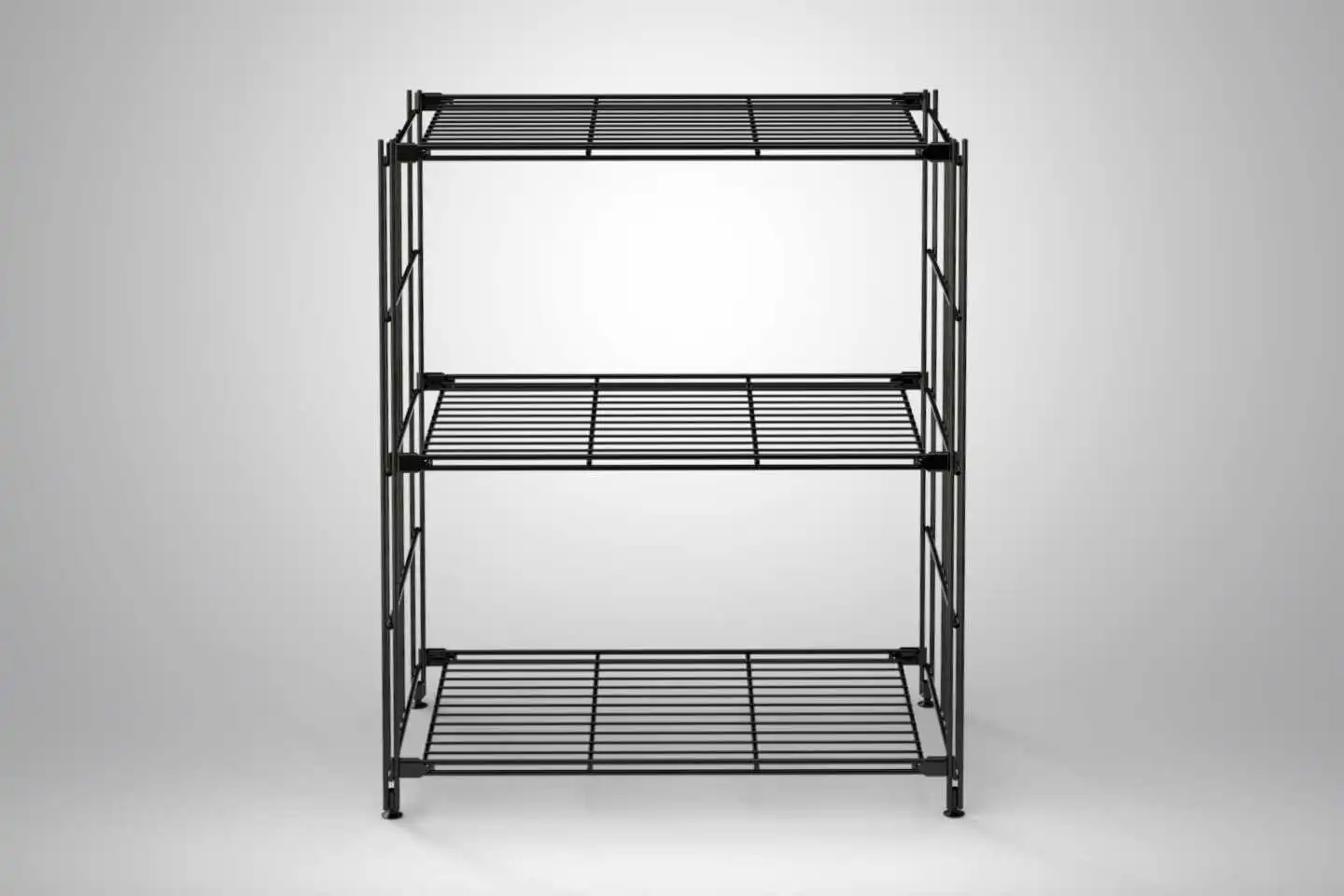 BIII Regal  in schwarz mit 3 Gitterböden 80x67x38 cm