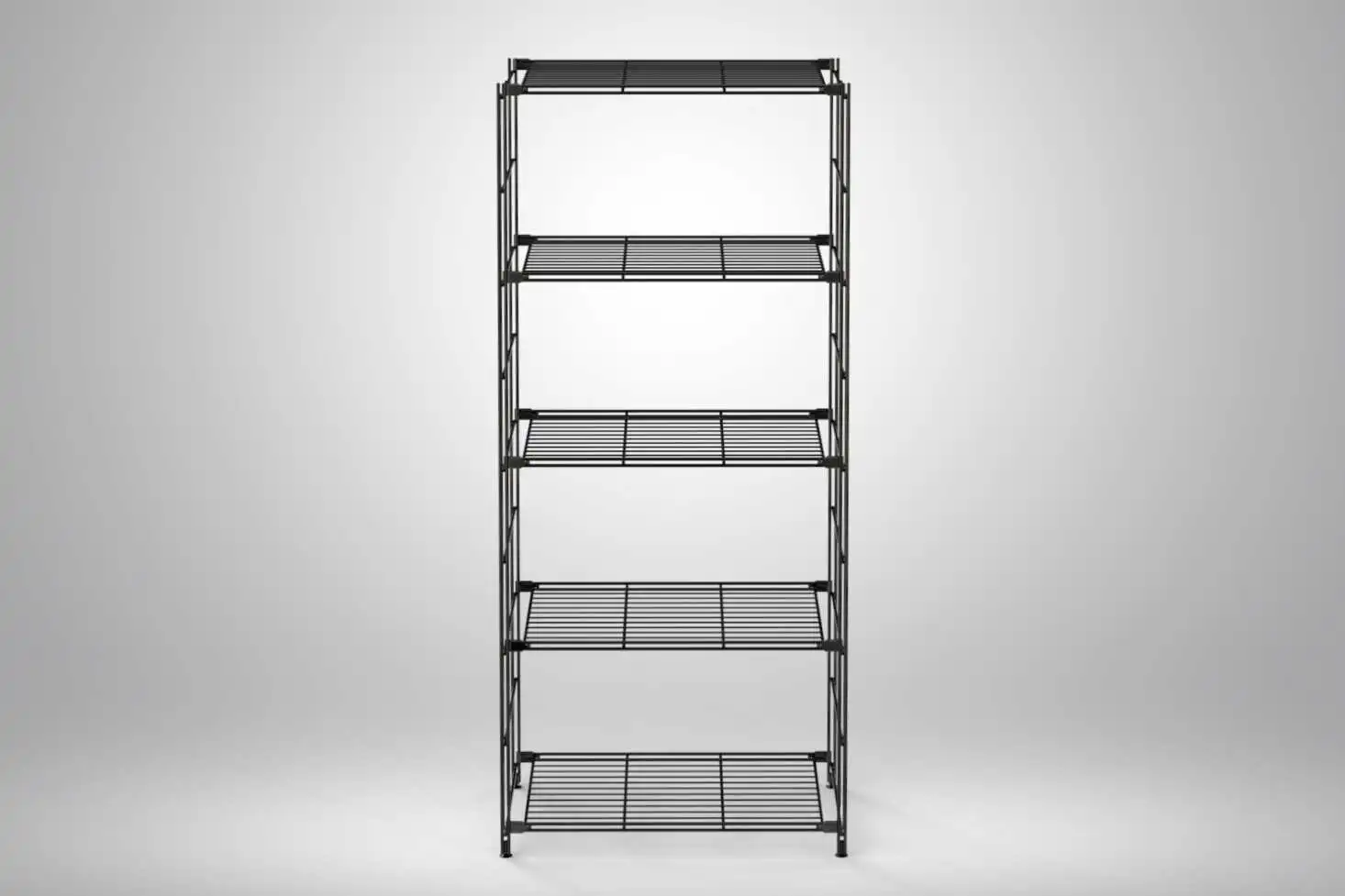 Schwarzes Metall Regal Maße des Regals: 154x67x38 (Höhe x Breite x Tiefe)