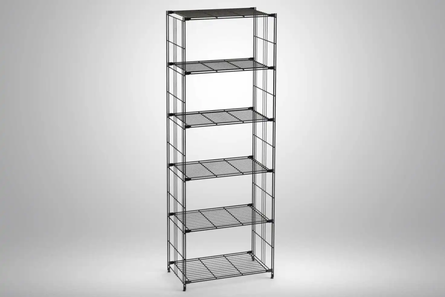 Schwarzes Metall Regal Maße des Regals: 190x67x38 (Höhe x Breite x Tiefe)