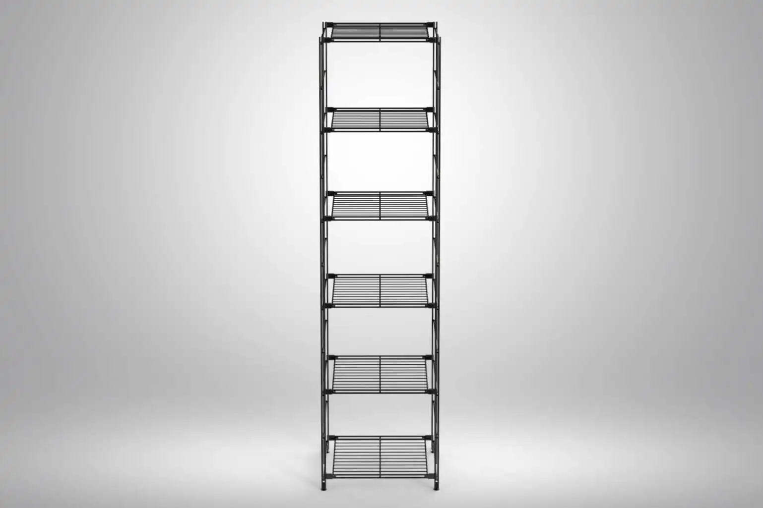 Schwarzes Metall Regal Maße des Regals: 190x48x38 (Höhe x Breite x Tiefe)