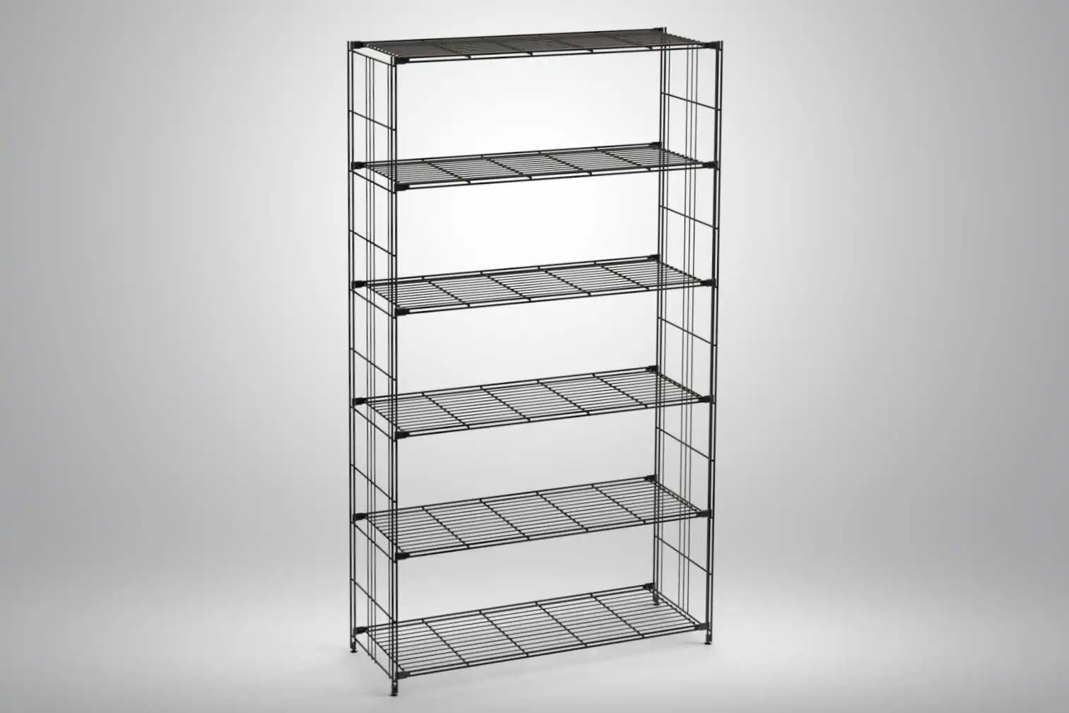 Schwarzes Metall Regal Maße des Regals: 190x106x38 (Höhe x Breite x Tiefe)