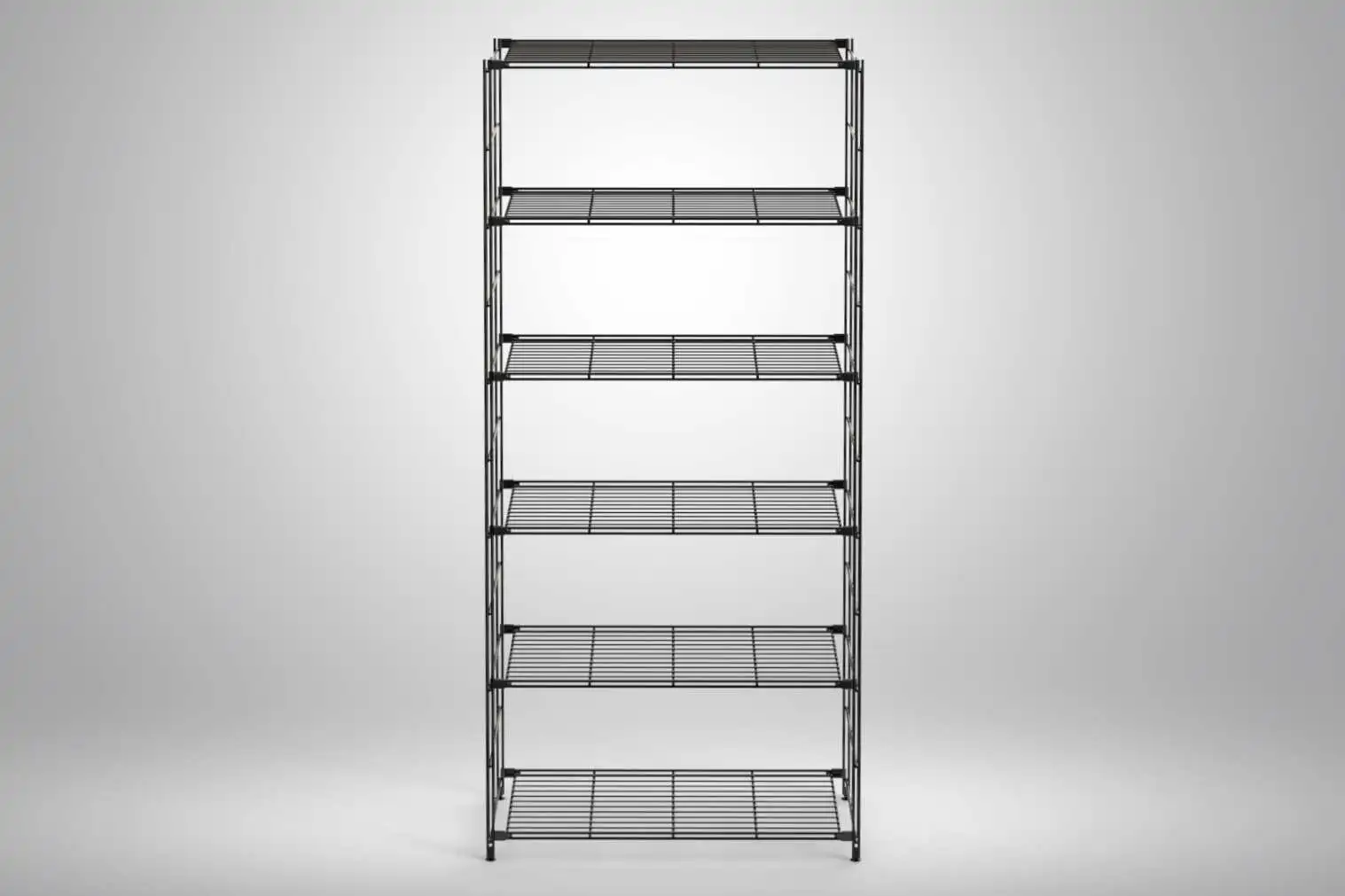 Schwarzes Metall Regal Maße des Regals: 190x87x38 (Höhe x Breite x Tiefe)