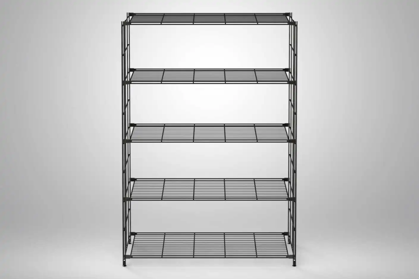 Schwarzes Metall Regal Maße des Regals: 154x107x38 (Höhe x Breite x Tiefe)