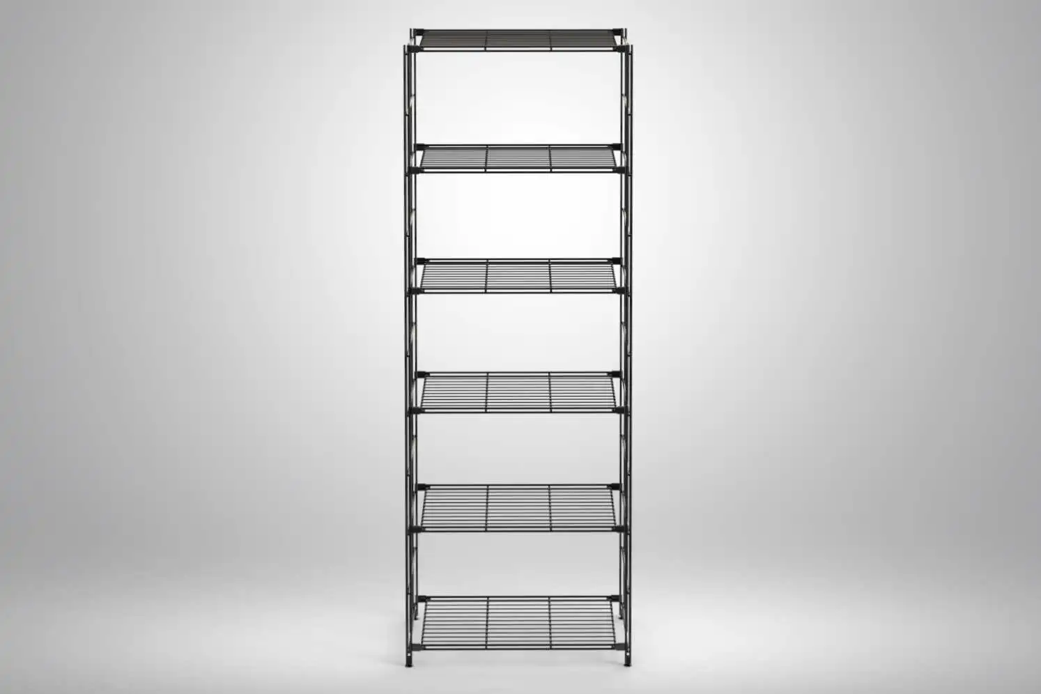 Schwarzes Metall Regal Maße des Regals: 190x67x38 (Höhe x Breite x Tiefe)