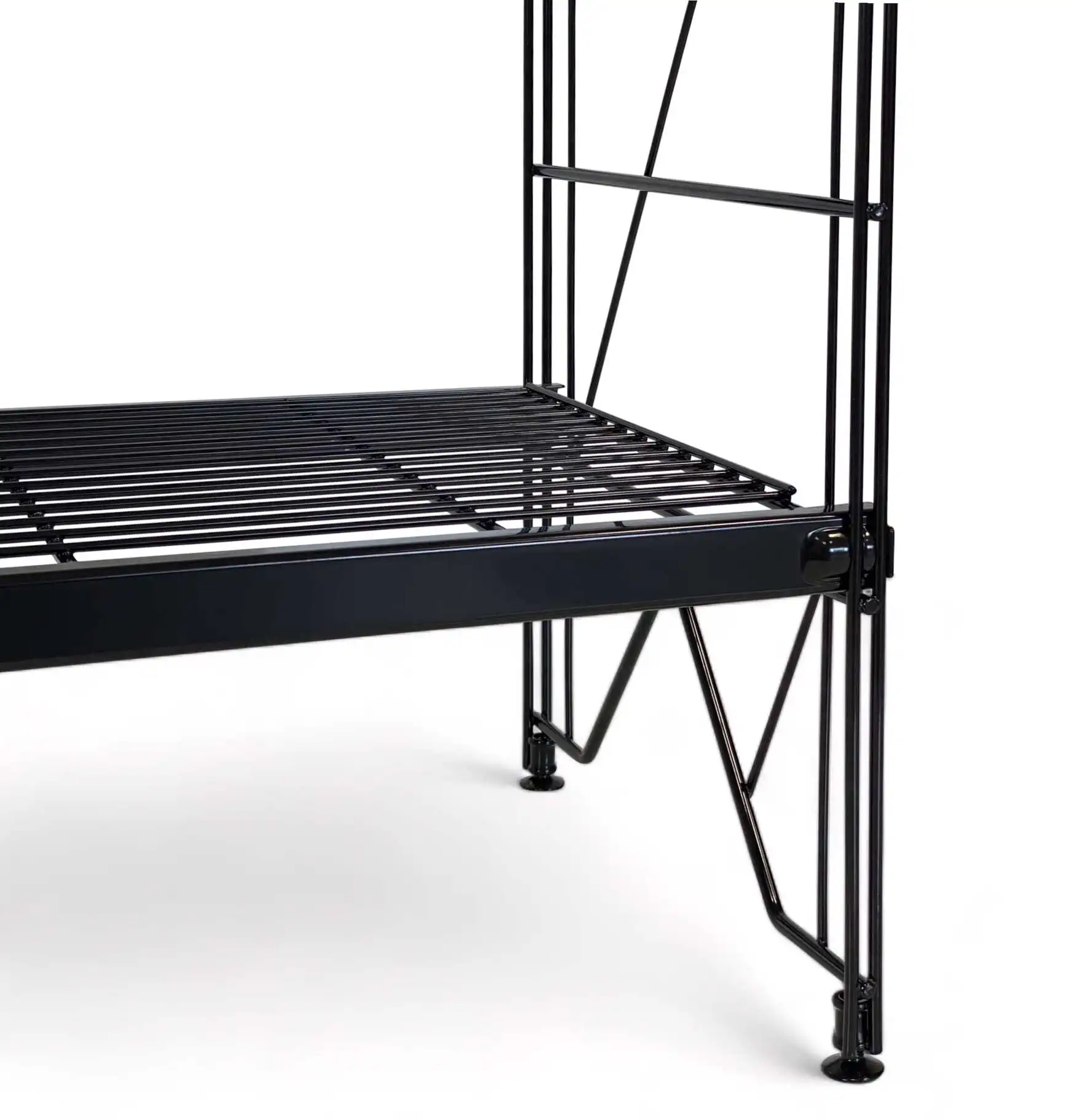 ETAGAIR Regal in Black  - pulverbeschichtet mit 6 Gitterböden extra breit 1899 x 1062 x 381 mm