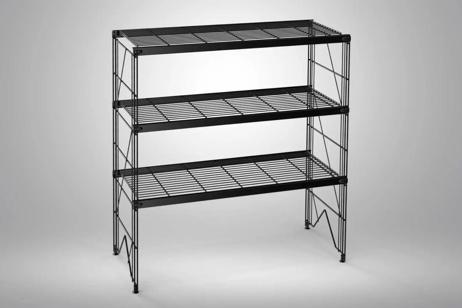 ETAGAIR-Regal in glänzendem Schwarz! Ein Highlight für jeden Raum! Maße: 987 x 910 x 381 mm