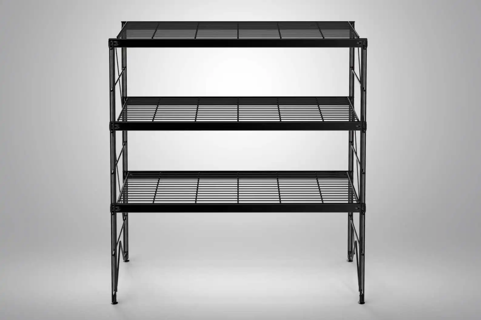 ETAGAIR-Regal in glänzendem Schwarz! Ein Highlight für jeden Raum! Maße: 987 x 910 x 381 mm