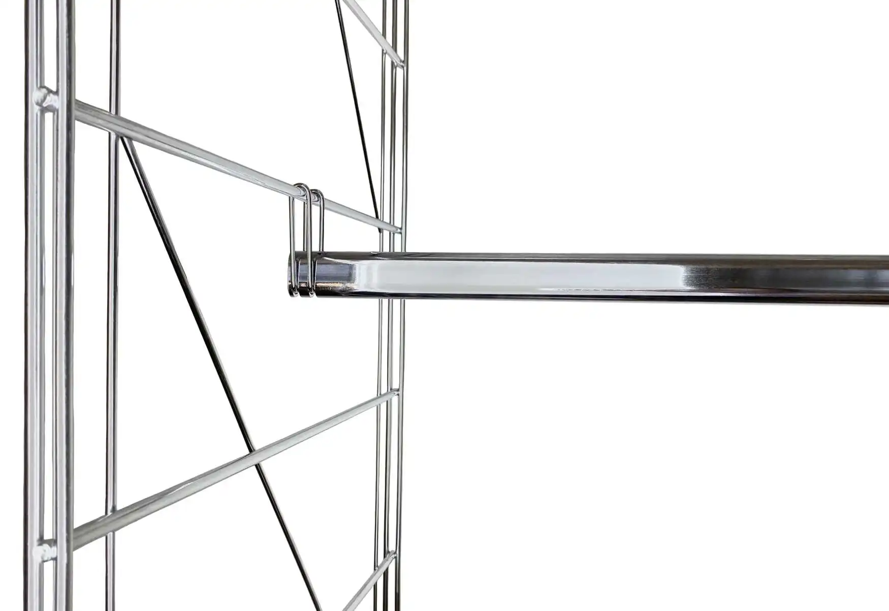 ETAGAIR Kleiderstange oval mit 2 Aufhängehaken 457 mm, 605 mm, 758 mm, 910 mm, 1062 mm oder 1214 mm lang