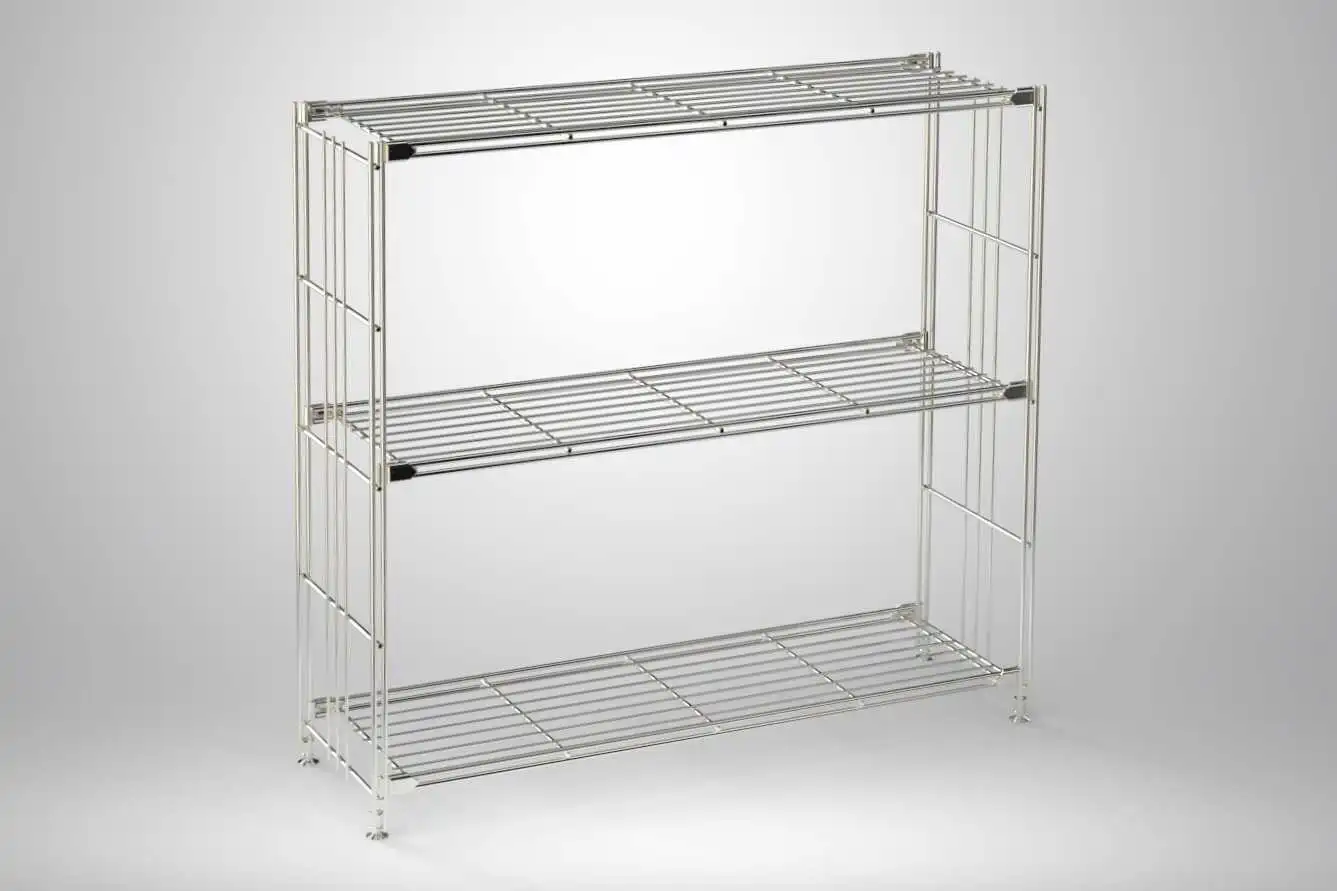 908003 Regal mit 3 Gitterböden, 80x87x25 cm (Höhe x Breite x Tiefe)