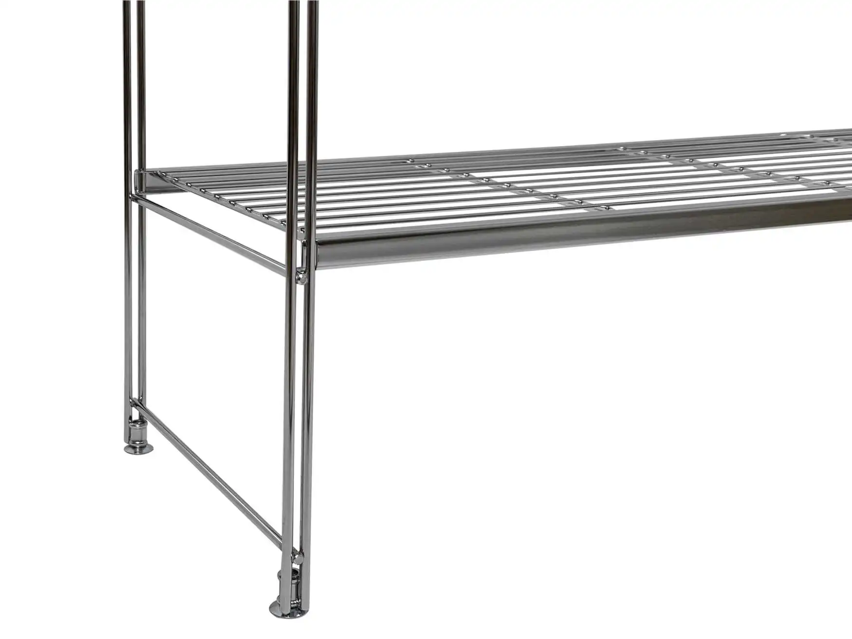 Metall Regal mit Gitterböden 95x97x33 Farbe: Chrom