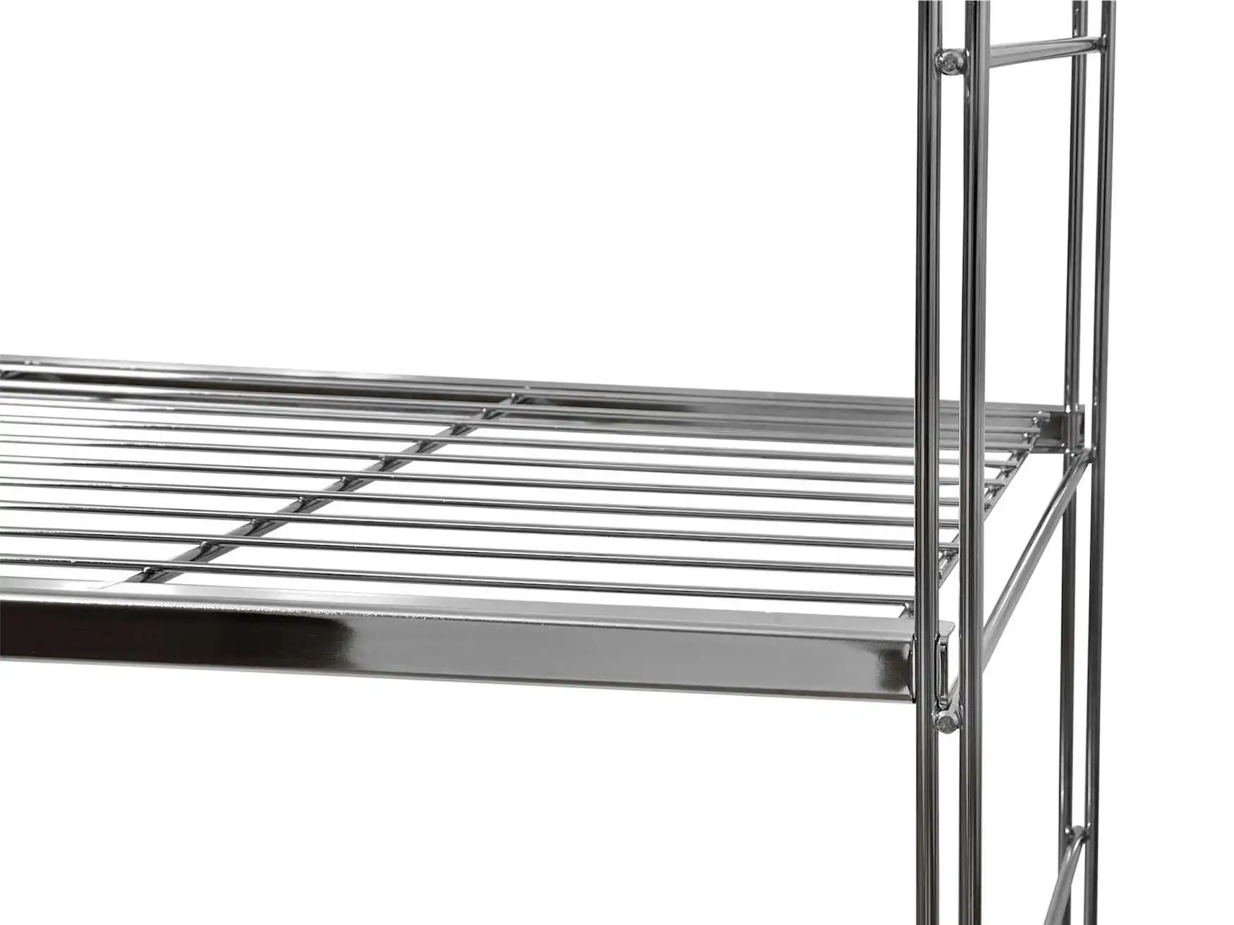 Metall Regal mit Gitterböden 95x97x33 Farbe: Chrom