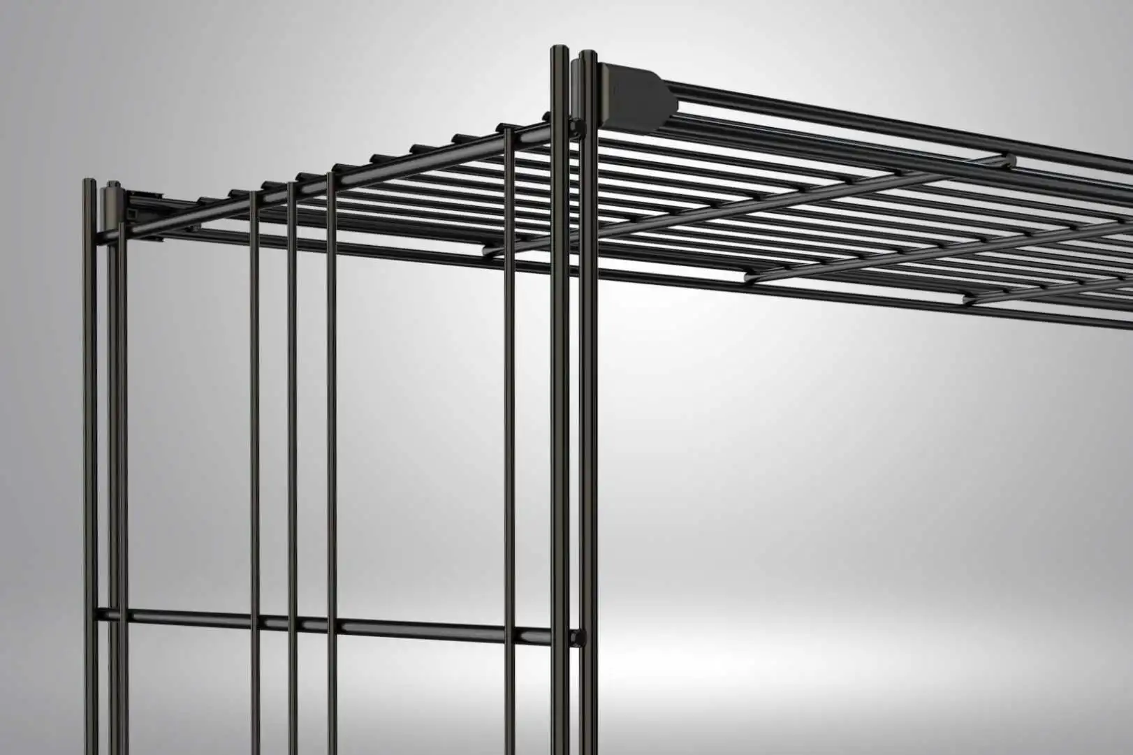 Erweiterungsset / Ergänzungsset bestehend aus 1x Regalleiter mit justierbaren Möbelfüßen, 3x Gitterböden mit Halterungen in 46 - 65 - 85 oder 104 cm Breite.