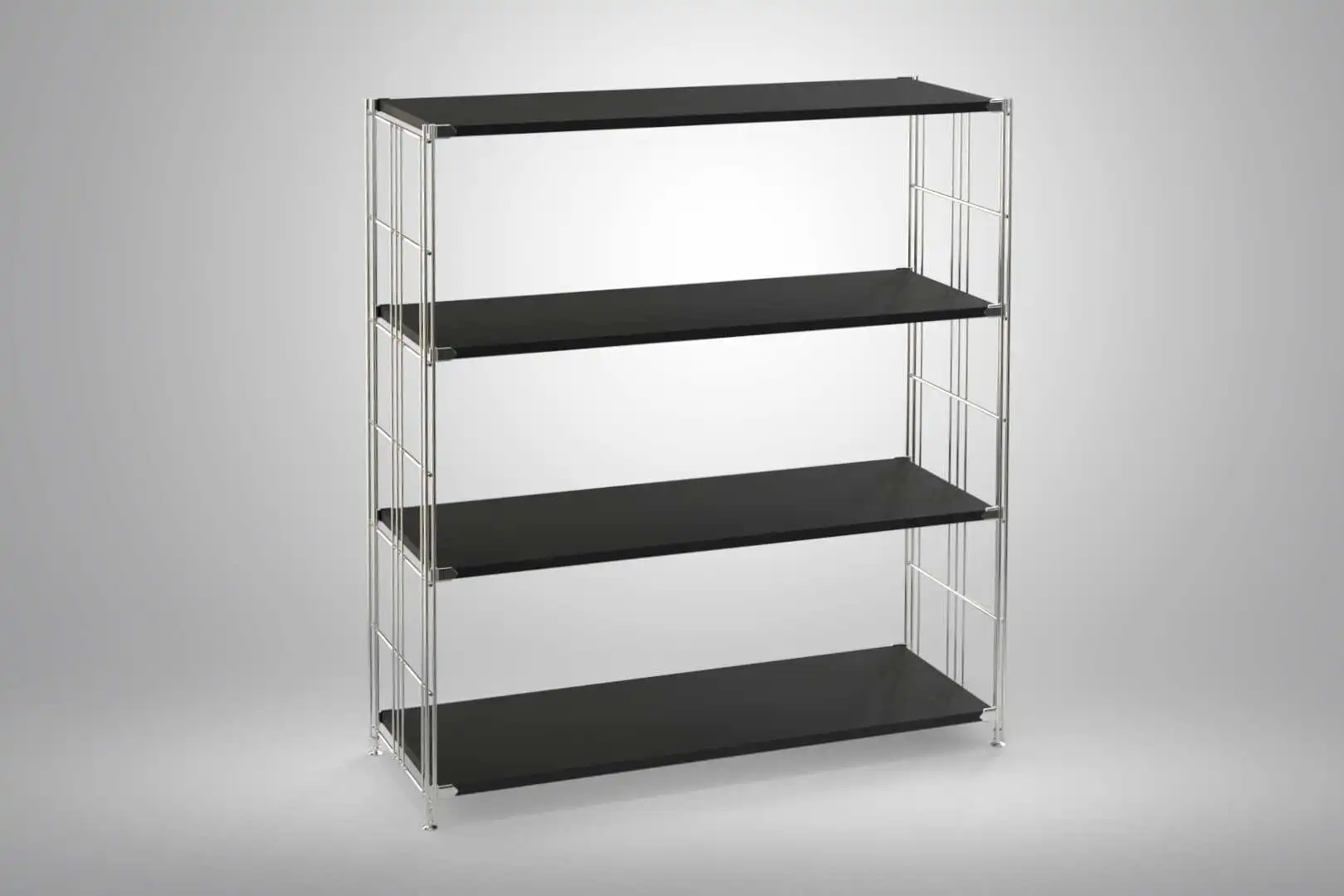 Art-Nr. 909414 BIII Regal 117x104x38 cm mit 6 Holzböden schwarz