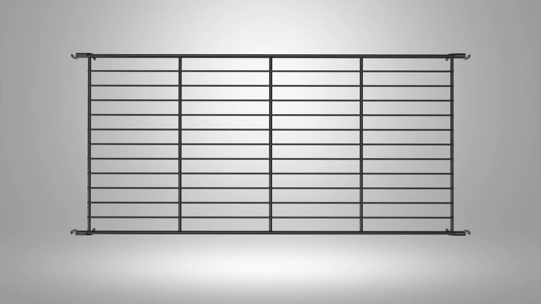 Beschlag für Gitterboden schwarz beschichtet / vierer Set für ein Gitterboden