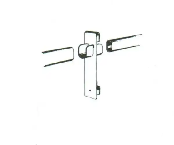 546-1322-08 Halterung für Garderobenstange Flachovalrohr 35x20 mm beidseitig - LG2O