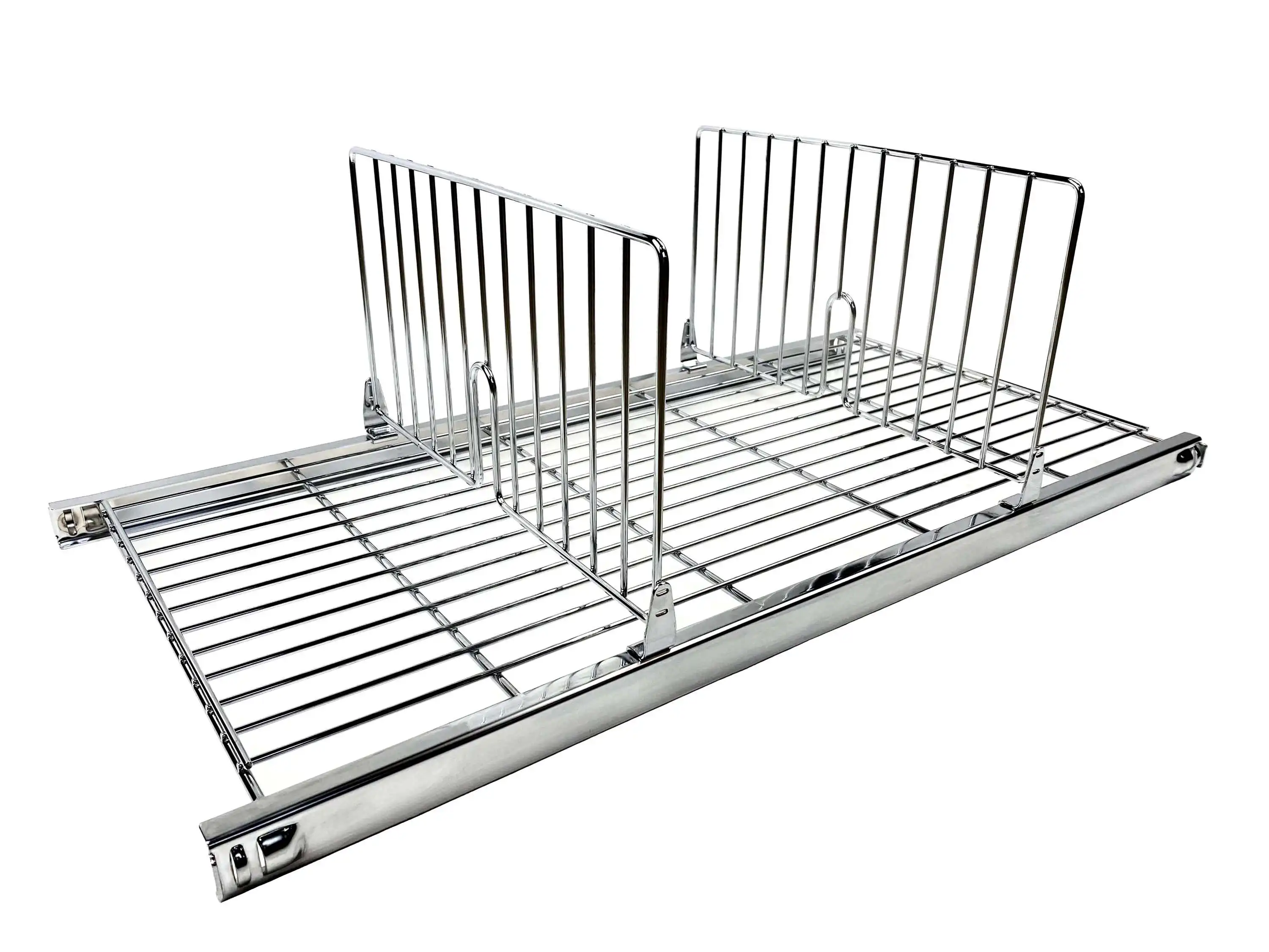 Etagair Böden in verschiedenen Breiten und Tiefen - verchromt - pulverbeschichtet