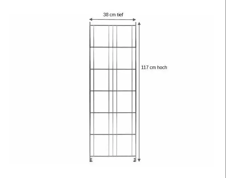 270110 Regalleiter aus Metall verchromt zum Zusammenstellen individueller Regale