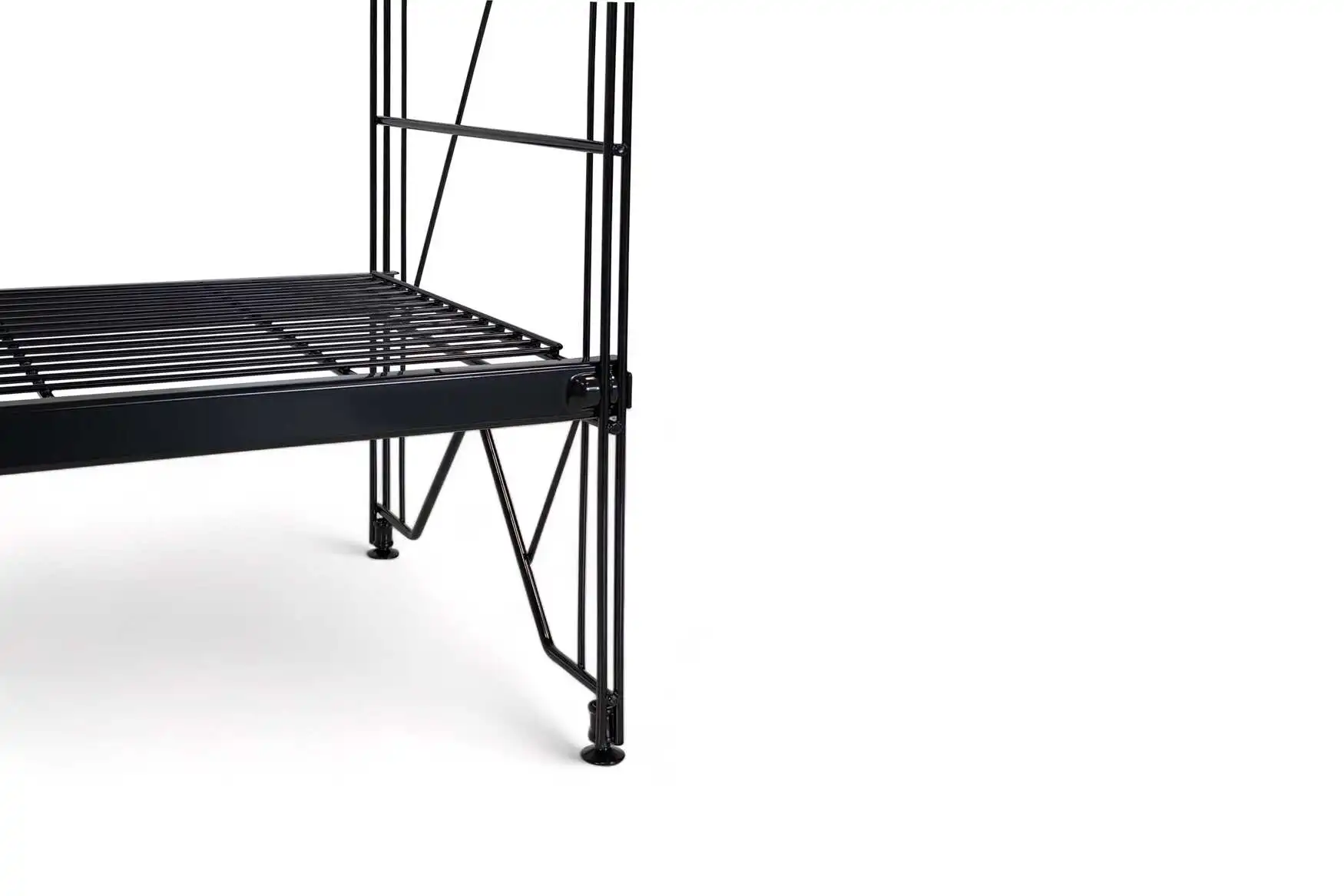 ETAGAIR Gitterboden schwarz pulverbeschichte mit integrierten Halterungen, schwarz, pulverbeschichtet