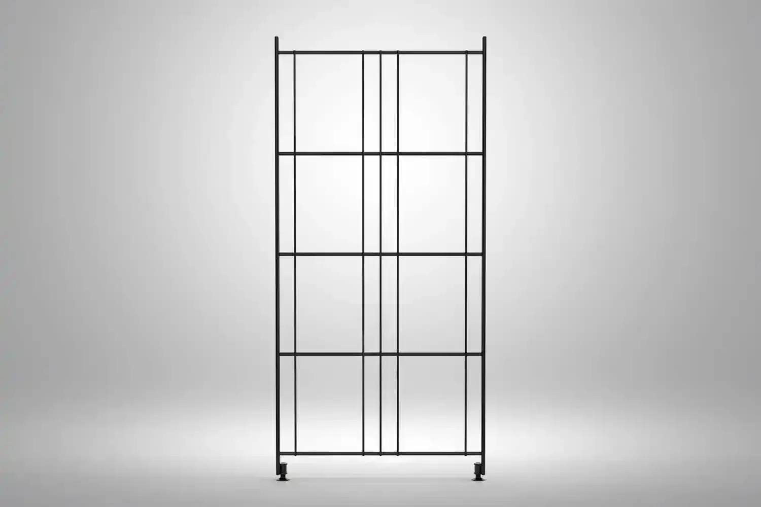 270101 Regalseitenteil schwarz pulverbeschichtet 80x38 cm