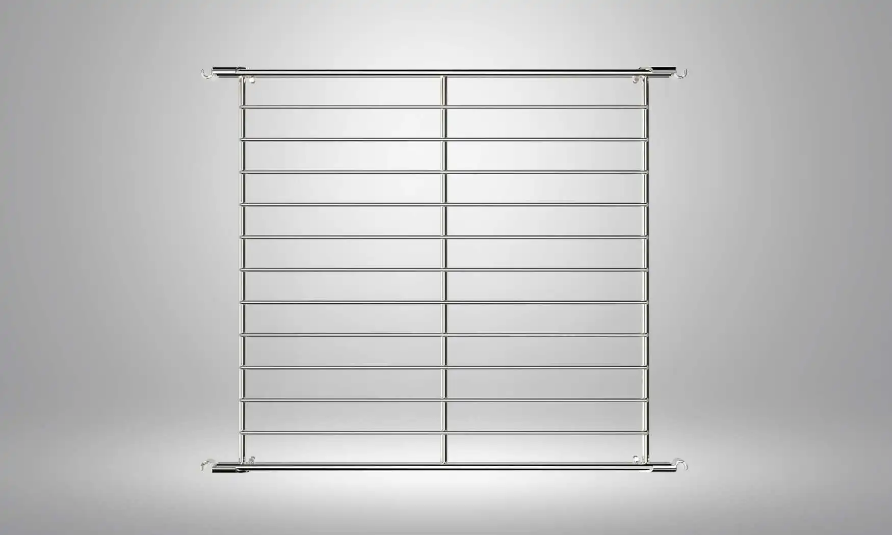 Art. Nr. 270200 Gitterboden BIII 380 46x38 cm Metall verchromt mit 4 Halterungen