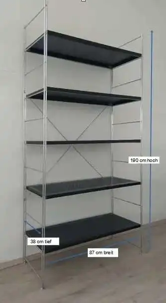 Art. Nr. 2021-031 Regalset 190x87x38 cm (Höhe x Breite x Tiefe) mit beschichteten Lochblechböden in weiteren Varianten erhältlich