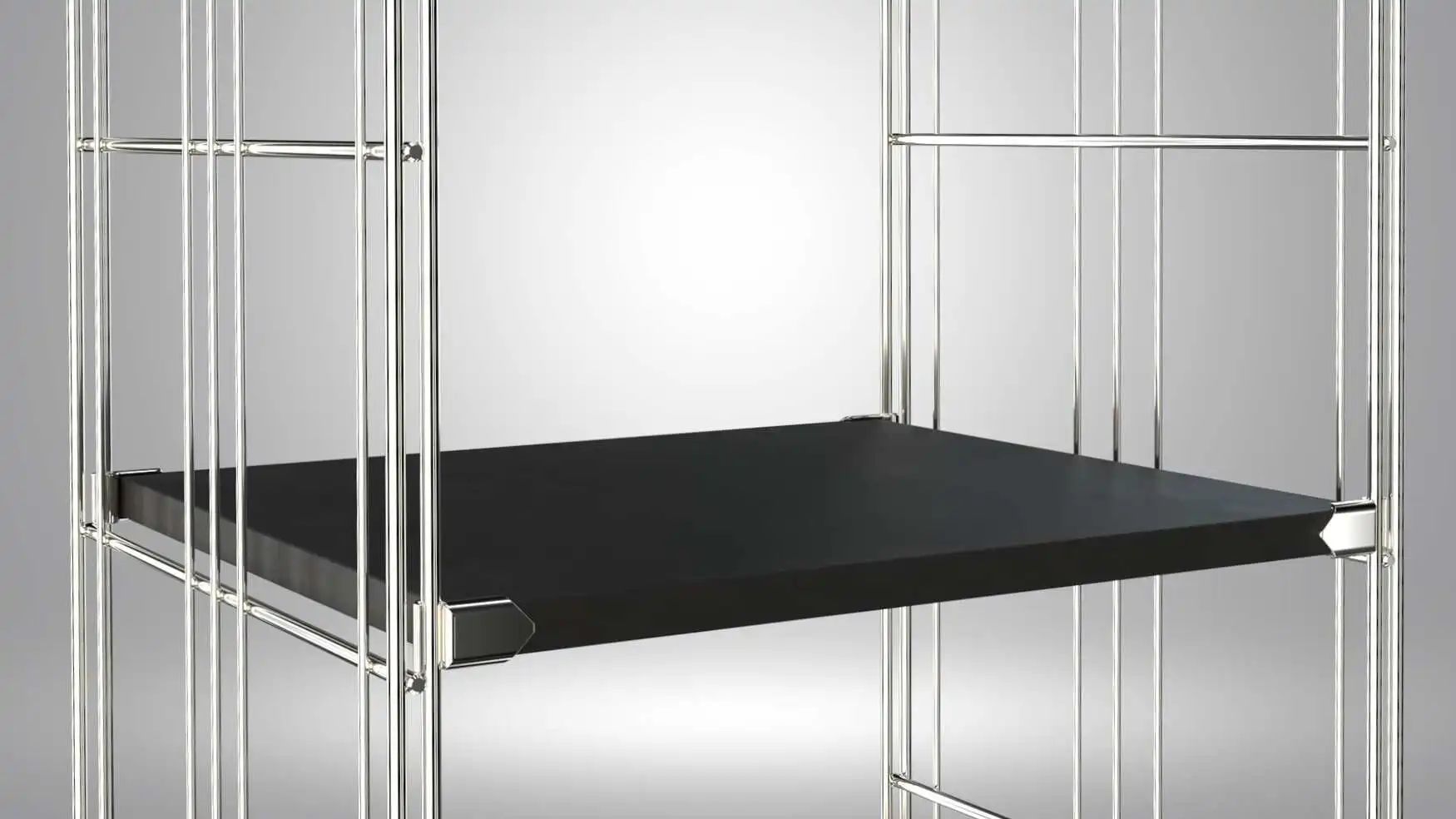 6 Holzböden schwarz, 48 - 67 - 87 oder 106 cm breit, 38 cm tief