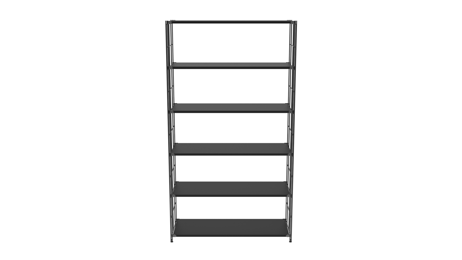 BLACK Regalpulverbeschichtet 190 cm hoch mit 6 Holzböden 48 cm - 67 cm - 87 cm oder 106 cm breit - 38 cm tief