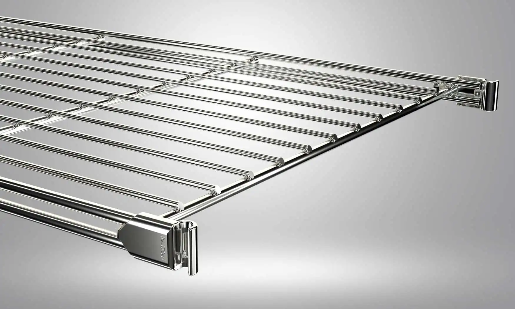 Halterung montiert an Gitterboden B3 BIII 380 Montagebeispiel