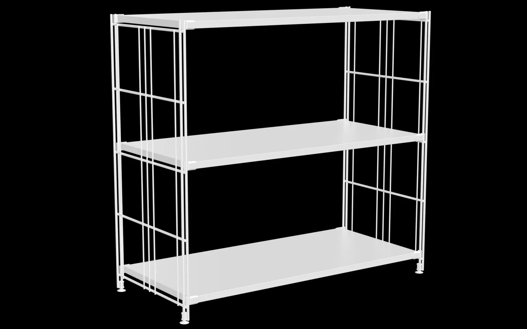 BIII Regal 80 x 87 x 38 cm mit 3 weißen Holzböden – Art.-Nr. 909217 Das breite BIII Regal mit den Maßen 80 cm Höhe, 87 cm Breite und 38 cm Tiefe überzeugt durch ein zeitloses, funktionales Design und großzügige Ablageflächen. Ausgestattet mit drei weißen Holzböden bietet es viel Platz für Bücher, Dekoration oder Arbeitsmaterialien. Die Regalleitern bestehen aus weiß beschichtetem Stahl mit glänzender Oberfläche – sie verleihen dem Regal Stabilität und eine moderne, luftige Optik.