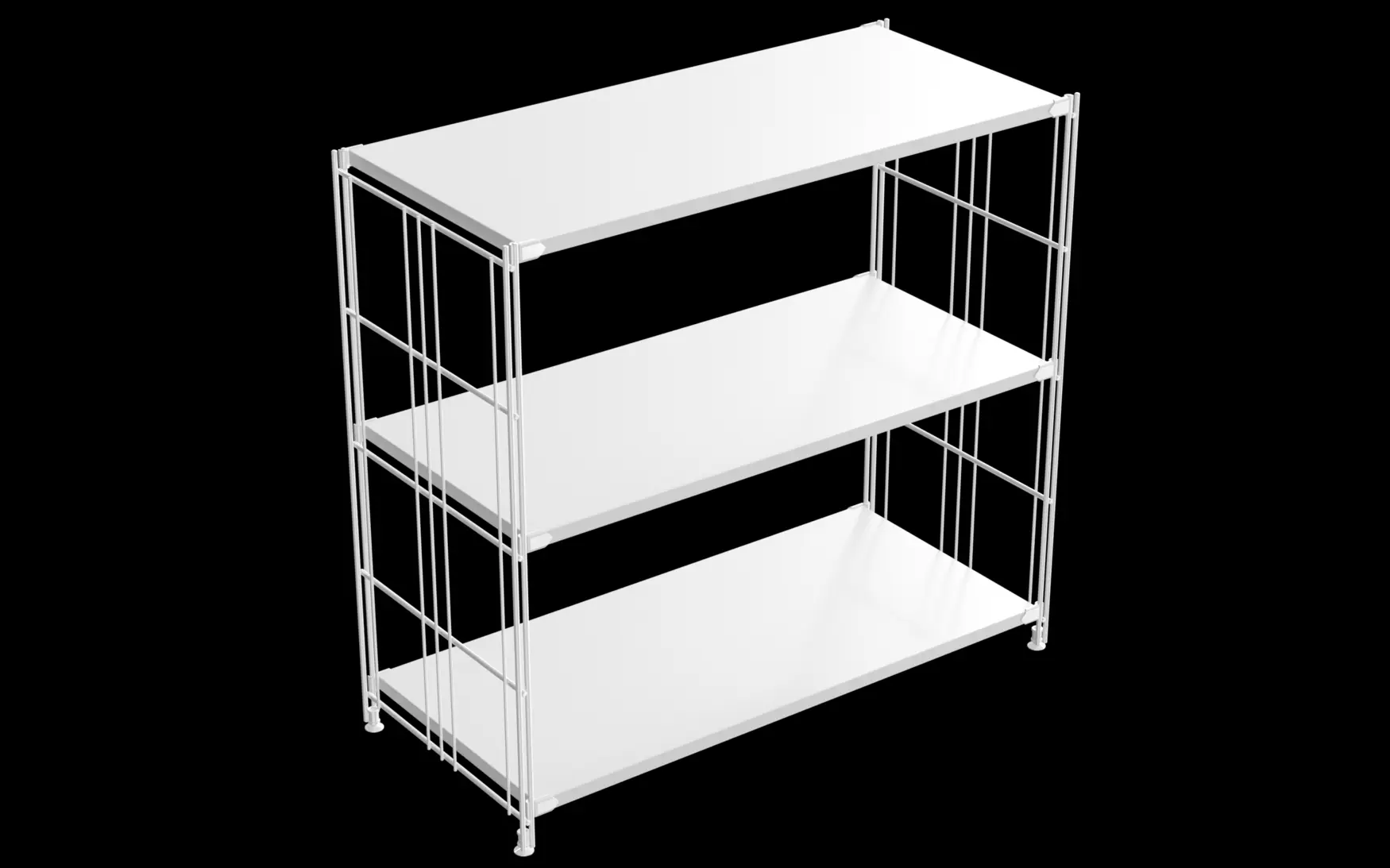 BIII Regal 80 x 87 x 38 cm mit 3 weißen Holzböden – Art.-Nr. 909217 Das breite BIII Regal mit den Maßen 80 cm Höhe, 87 cm Breite und 38 cm Tiefe überzeugt durch ein zeitloses, funktionales Design und großzügige Ablageflächen. Ausgestattet mit drei weißen Holzböden bietet es viel Platz für Bücher, Dekoration oder Arbeitsmaterialien. Die Regalleitern bestehen aus weiß beschichtetem Stahl mit glänzender Oberfläche – sie verleihen dem Regal Stabilität und eine moderne, luftige Optik.