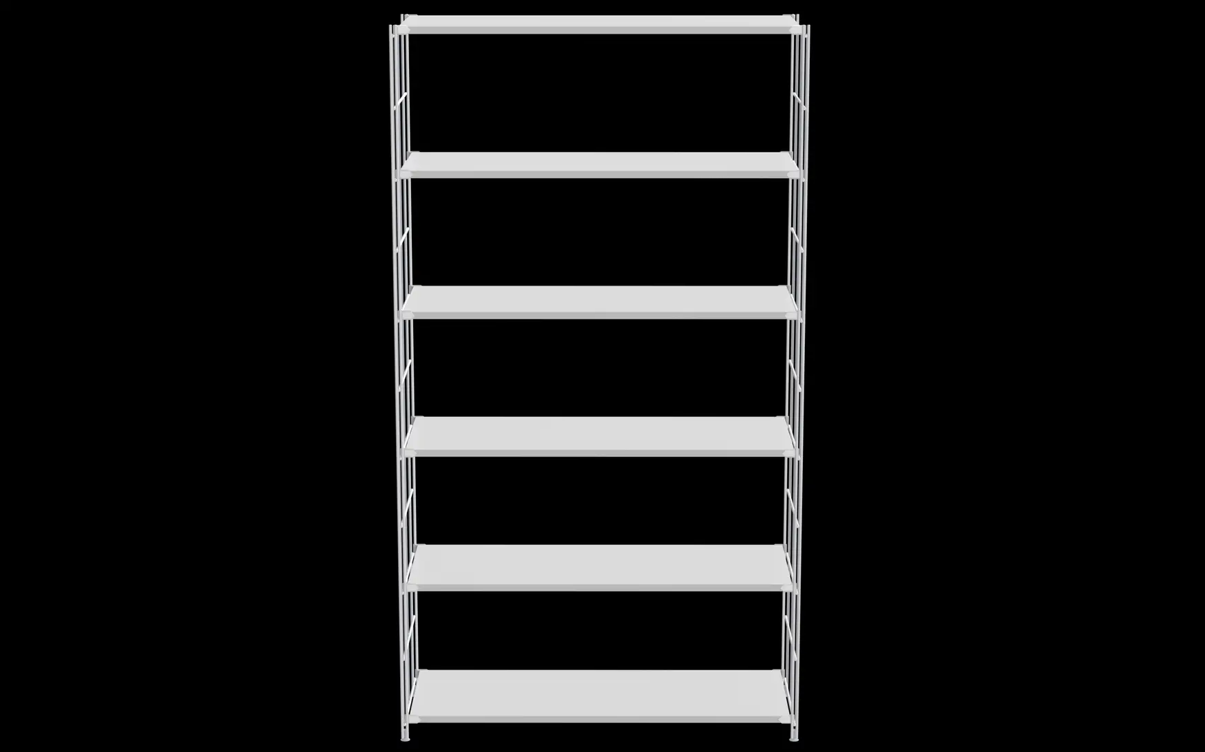 BIII Regal 190 x 106 x 38 cm mit 6 weißen Holzböden – Art.-Nr. 909818 Das großzügige BIII Regal mit den Maßen 190 cm Höhe, 106 cm Breite und 38 cm Tiefe besticht durch sein modernes und funktionales Design. Ausgestattet mit sechs weißen Holzböden bietet es viel Stauraum und vielseitige Ablagemöglichkeiten für Bücher, Dekoration oder Arbeitsutensilien. Die seitlichen Regalleitern bestehen aus Stahl mit einer weiß beschichteten, glänzenden Oberfläche, die dem Regal eine elegante Optik und hohe Stabilität verleiht. Dank seiner großzügigen Maße und der klaren Linienführung fügt sich dieses Regal perfekt in moderne Wohn- und Arbeitsbereiche ein. Ob im Wohnzimmer, Büro oder Flur – das BIII Regal 190 x 106 x 38 cm vereint zeitloses Design mit maximaler Funktionalität und Flexibilität.