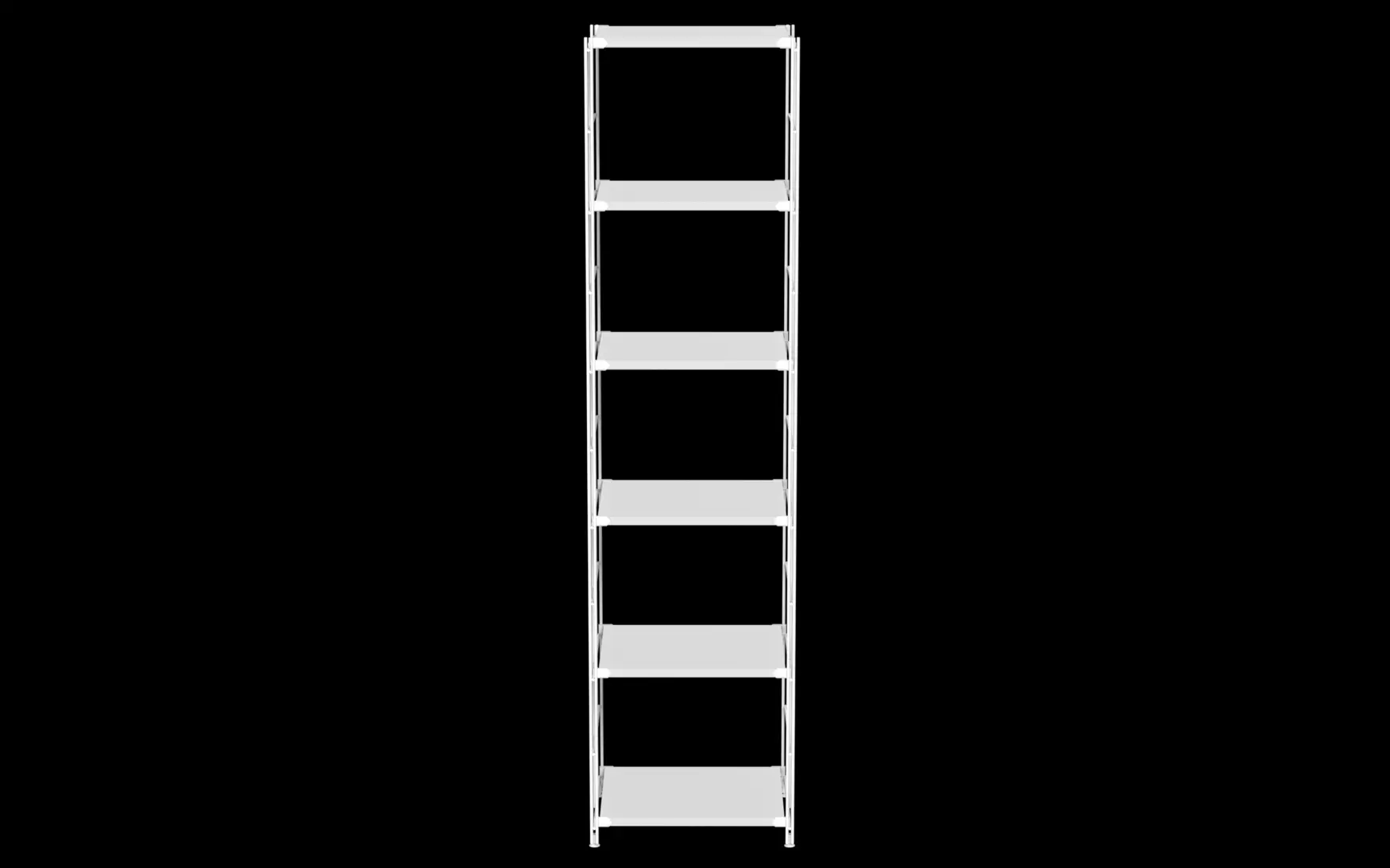 BIII Regal 190 x 48 x 38 cm mit 6 weißen Holzböden – Art.-Nr. 909815 Das hohe BIII Regal mit den Maßen 190 cm Höhe, 48 cm Breite und 38 cm Tiefe ist ein echtes Raumwunder im modernen, minimalistischen Stil. Mit sechs weißen Holzböden bietet es großzügigen Stauraum für Bücher, Wohnaccessoires, Akten oder Küchenutensilien. Die seitlichen Regalleitern bestehen aus robustem Stahl mit einer weiß beschichteten, glänzenden Oberfläche, die nicht nur stabil ist, sondern auch optisch überzeugt.