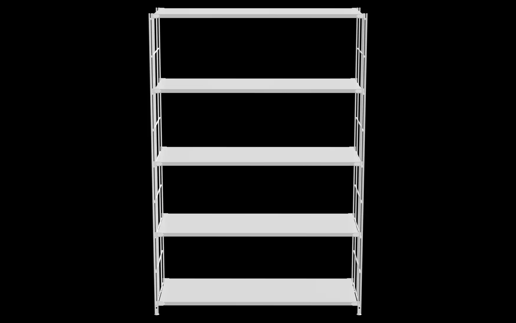 BIII Regal 154 x 106 x 38 cm mit 5 weißen Holzböden – Art.-Nr. 909618  Das großzügige BIII Regal mit den Maßen 154 cm Höhe, 106 cm Breite und 38 cm Tiefe bietet viel Platz und überzeugt durch seine klare, funktionale Formensprache. Ausgestattet mit fünf weißen Holzböden eignet es sich ideal zur Aufbewahrung von Büchern, Akten, Deko oder Küchenutensilien – sowohl im Wohnbereich als auch im Büro oder im Atelier.  Die seitlichen Regalleitern bestehen aus stabilem Stahl mit weiß glänzender Pulverbeschichtung. Sie sorgen nicht nur für Stabilität, sondern auch für einen modernen, hellen Look. Das offene Design wirkt leicht und luftig, trotz der großzügigen Abmessungen.  Dank seiner Breite von 106 cm ist dieses Regal ideal als Wandregal, Sideboard oder offenes Stauraummöbel. Es lässt sich durch das modulare BALTON-System flexibel erweitern und individuell anpassen.