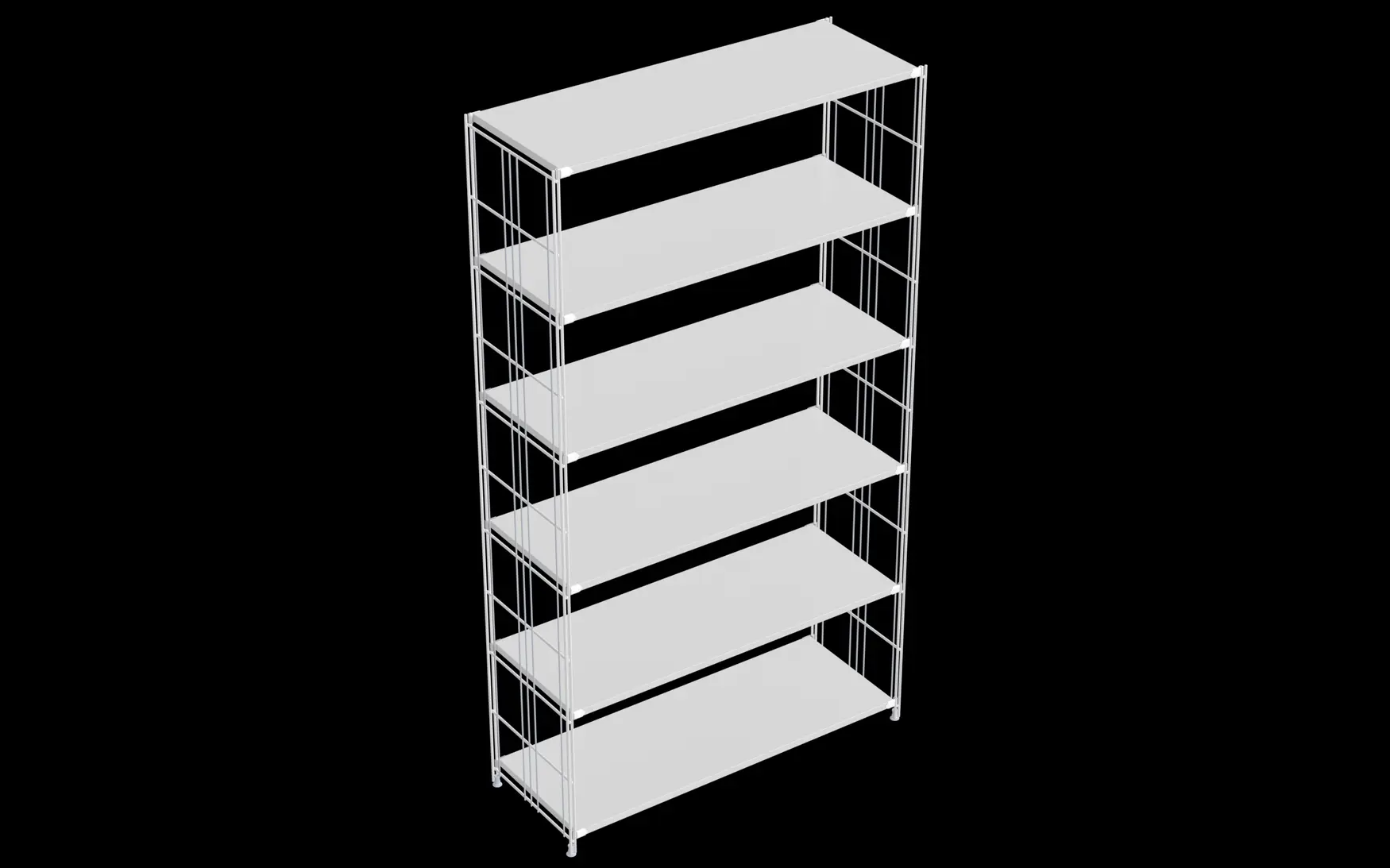 BIII Regal 190 x 106 x 38 cm mit 6 weißen Holzböden – Art.-Nr. 909818 Das großzügige BIII Regal mit den Maßen 190 cm Höhe, 106 cm Breite und 38 cm Tiefe besticht durch sein modernes und funktionales Design. Ausgestattet mit sechs weißen Holzböden bietet es viel Stauraum und vielseitige Ablagemöglichkeiten für Bücher, Dekoration oder Arbeitsutensilien. Die seitlichen Regalleitern bestehen aus Stahl mit einer weiß beschichteten, glänzenden Oberfläche, die dem Regal eine elegante Optik und hohe Stabilität verleiht. Dank seiner großzügigen Maße und der klaren Linienführung fügt sich dieses Regal perfekt in moderne Wohn- und Arbeitsbereiche ein. Ob im Wohnzimmer, Büro oder Flur – das BIII Regal 190 x 106 x 38 cm vereint zeitloses Design mit maximaler Funktionalität und Flexibilität.