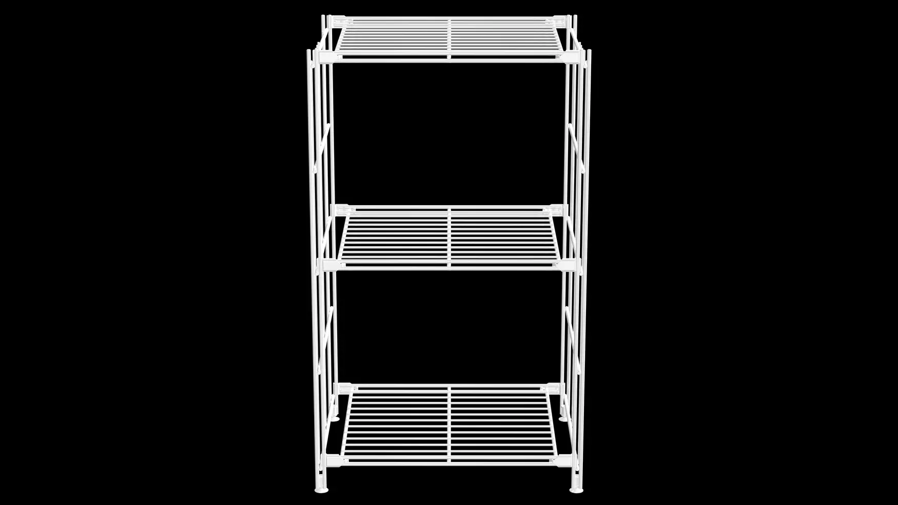 BIII Regal 80 x 48 x 38 cm mit 3 weißen Gitterböden – Art.-Nr. 906217 Das stylische BIII Regal mit den Maßen 80 cm Höhe, 48 cm Breite und 38 cm Tiefe überzeugt durch sein luftiges Design und moderne Optik. Ausgestattet mit drei weißen Gitterböden bietet es vielseitige Ablageflächen für Bücher, Pflanzen oder dekorative Gegenstände. Die Seitenteile aus weiß beschichtetem Stahl verleihen dem Regal nicht nur Stabilität, sondern auch einen cleanen, zeitgemäßen Look – ideal für Wohn- oder Arbeitsbereiche.