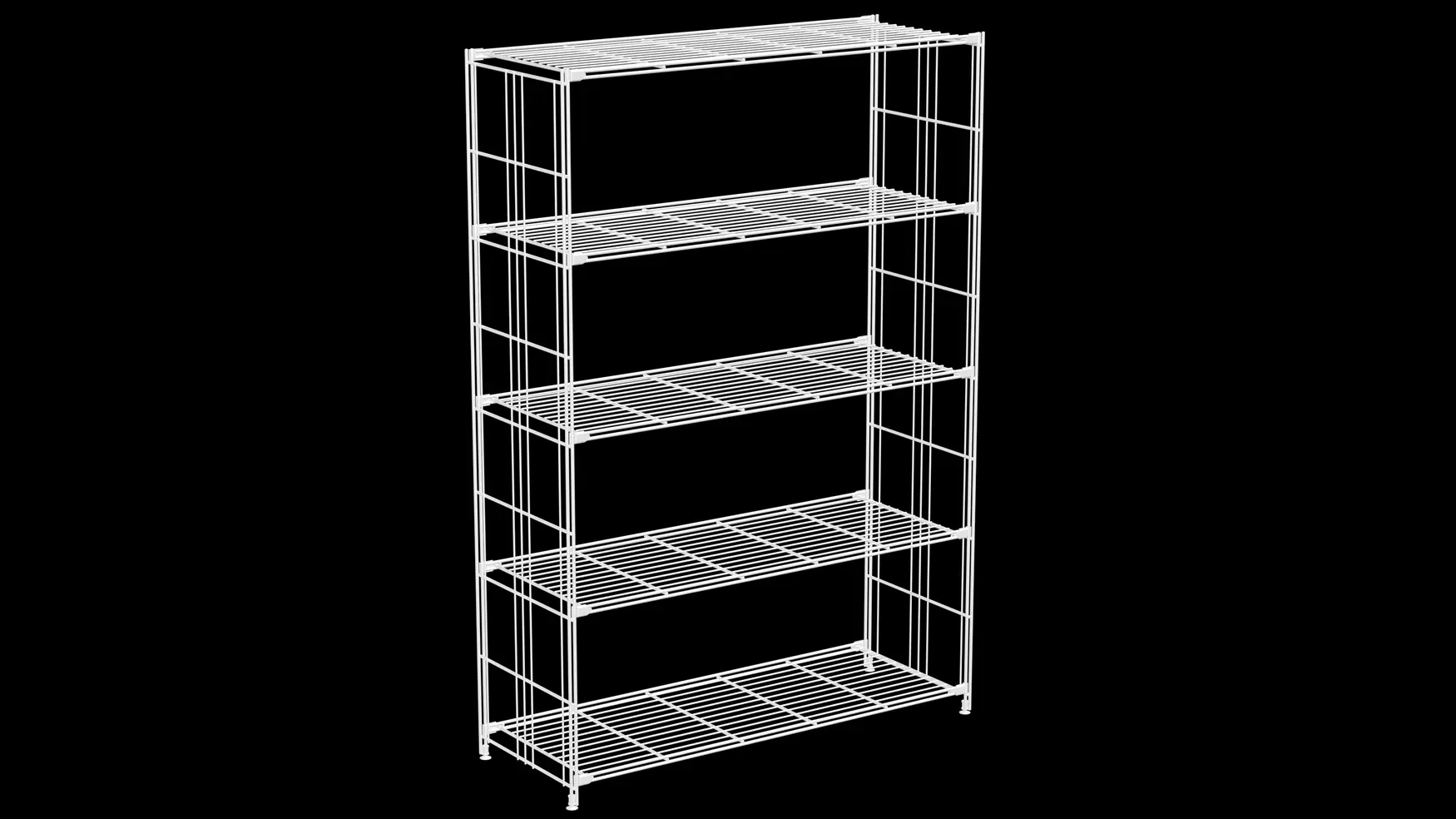 Modernes Regal in Weiß mit 5 Gitterböden – 154 x 106 x 38 cm | Art.-Nr. 906620 Das BIII Regal in Weiß vereint modernes Design mit praktischer Funktionalität – ideal für Wohnzimmer, Büro oder Arbeitszimmer. Mit seinen großzügigen Maßen von 154 cm Höhe, 106 cm Breite und 38 cm Tiefe bietet es reichlich Platz für Bücher, Dekoartikel, Pflanzen oder Bürobedarf. Die fünf weißen Gitterböden schaffen eine luftige Optik und ermöglichen eine flexible Nutzung der Ablageflächen.  Die stabilen Seitenleitern bestehen aus pulverbeschichtetem Stahl in glänzendem Weiß und sorgen nicht nur für eine hohe Standfestigkeit, sondern setzen auch stilvolle Akzente im Raum. Durch das offene, modulare Design lässt sich das Regal bei Bedarf erweitern und perfekt an unterschiedliche Raumkonzepte anpassen.  Ob als Bücherregal, Raumteiler oder stylische Aufbewahrungslösung – dieses weiße Regal mit Gitterböden ist ein echtes Multitalent für modernes Wohnen.