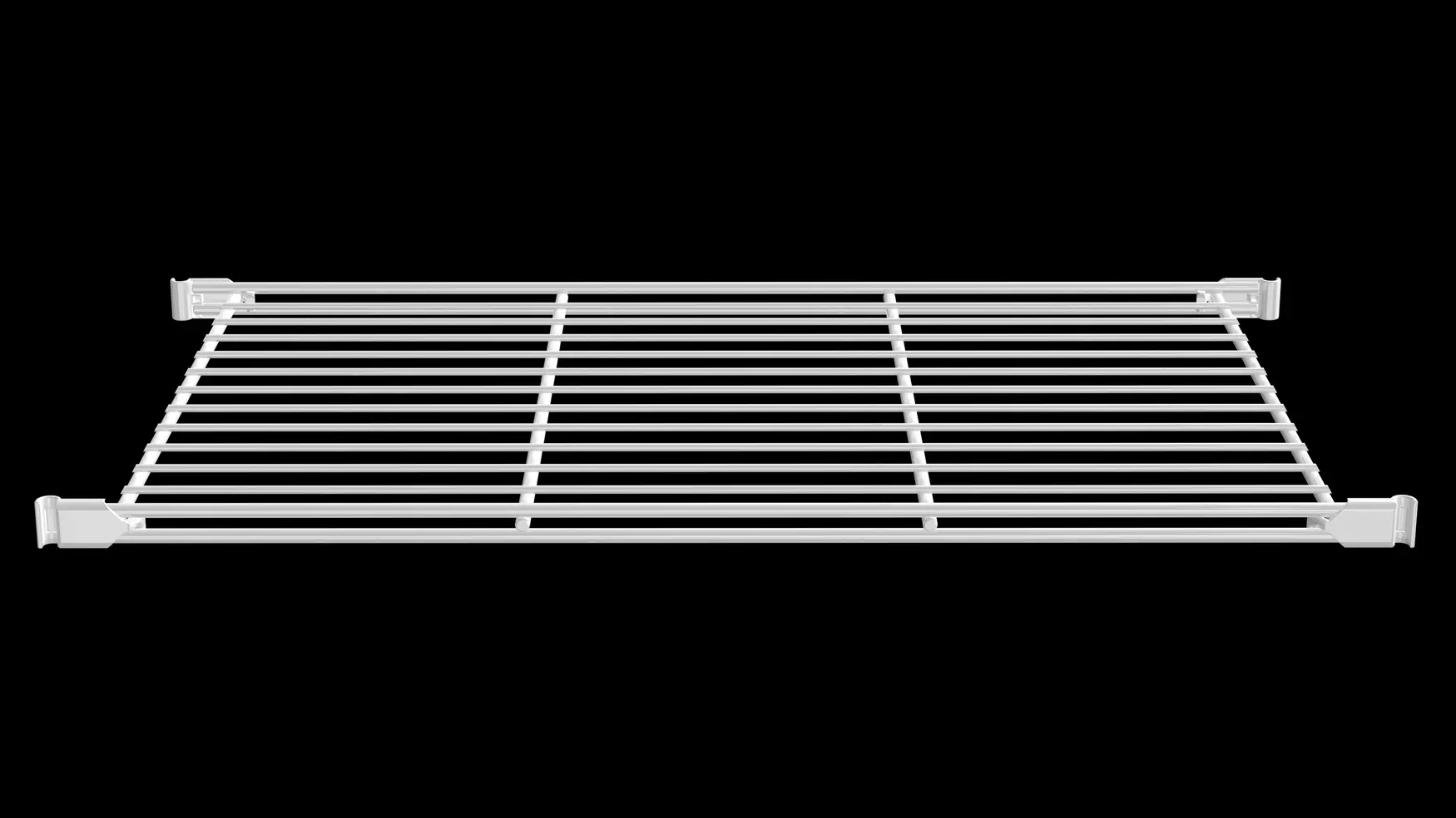 Weißer Gitterboden mit Halterungen – 65 x 38 cm Art.-Nr. 270215 Praktisch, stabil, erweiterbar: Der weiß pulverbeschichtete Gitterboden mit Halterungen ergänzt das BIII Regalsystem um eine flexible Ablagefläche. Ideal für Bücher, Deko oder Büroartikel – schnell montiert und belastbar.