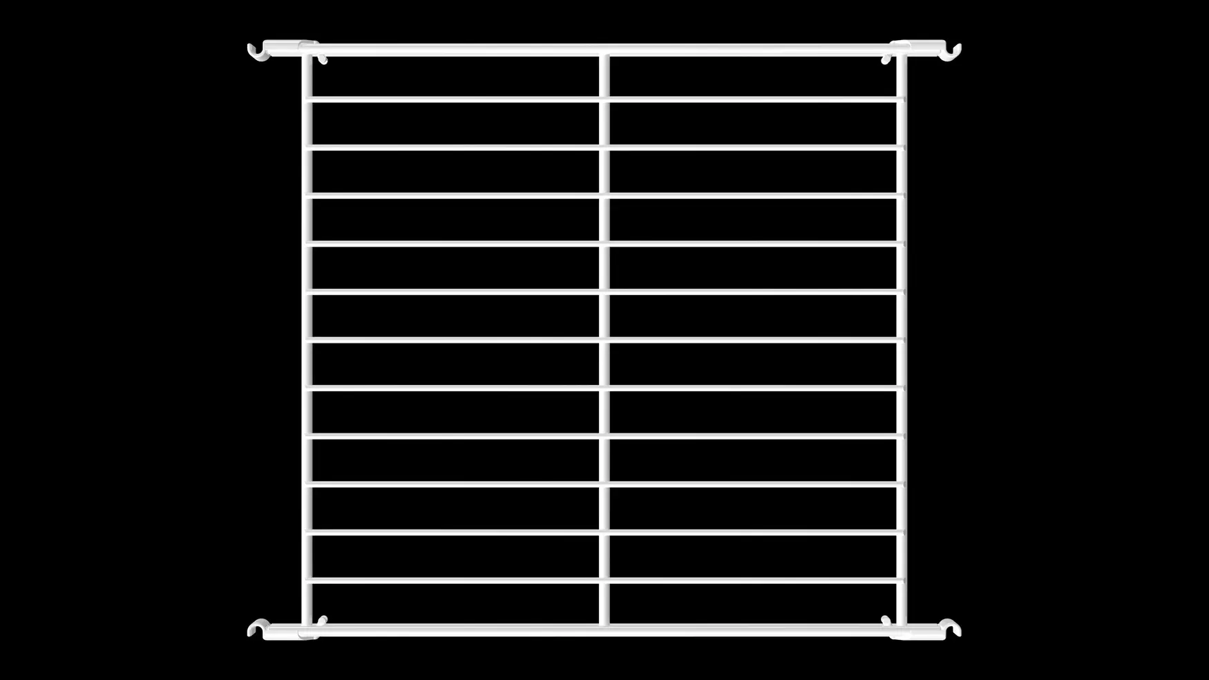 Weißer Gitterboden mit Halterungen – 46 x 38 cm Art.-Nr. 270205 Stabil, schlicht, vielseitig: Der weiß pulverbeschichtete Gitterboden mit Halterungen passt perfekt ins BIII Regalsystem. Ideal zur flexiblen Erweiterung – für Bücher, Deko oder Bürobedarf. Schnell montiert, belastbar und modern im Look.