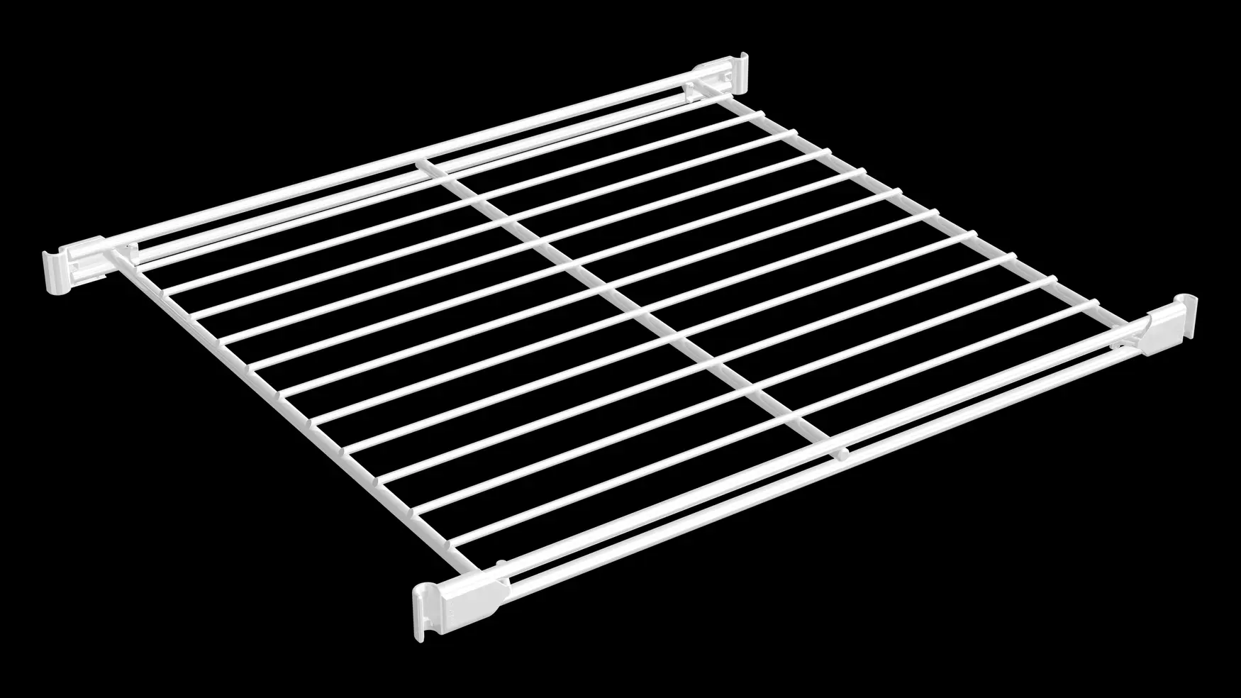 Weißer Gitterboden mit Halterungen – 46 x 38 cm Art.-Nr. 270205 Stabil, schlicht, vielseitig: Der weiß pulverbeschichtete Gitterboden mit Halterungen passt perfekt ins BIII Regalsystem. Ideal zur flexiblen Erweiterung – für Bücher, Deko oder Bürobedarf. Schnell montiert, belastbar und modern im Look.
