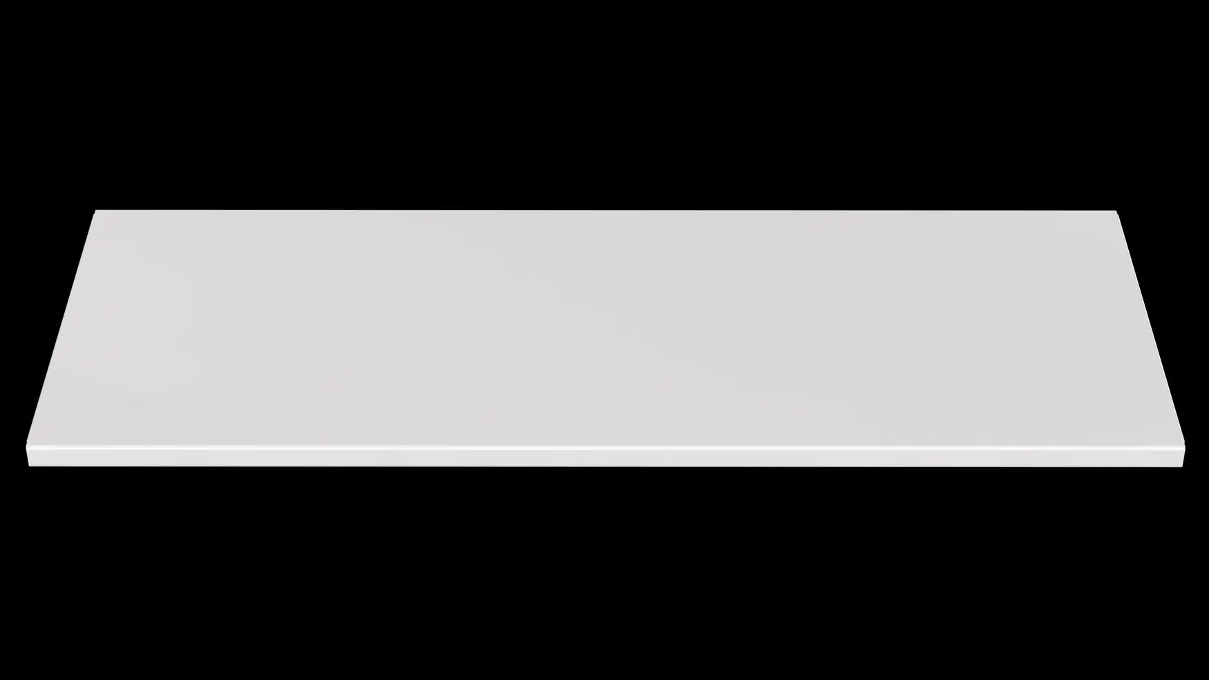 Weißer Blechboden mit Halterungen – 104 x 38 cm Art.-Nr. 272030 Robust und großzügig: Der pulverbeschichtete weiße Blechboden mit Halterungen bietet im BIII Regalsystem viel Platz für schwere Gegenstände und sorgt für eine langlebige, stabile Ablagefläche. Modernes Design trifft auf Funktionalität.