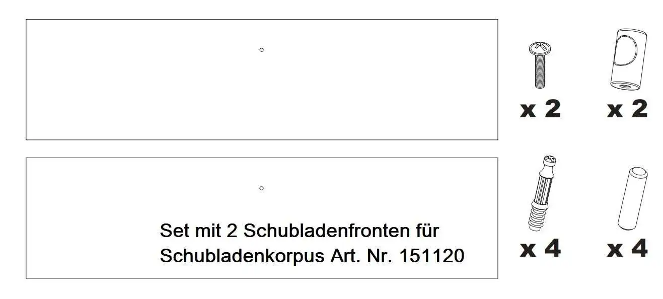 161122 Set Schubladenfronten Buche furniert 83x38 cm