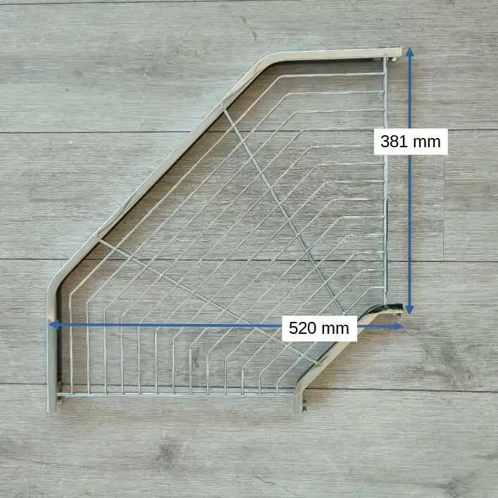 ETAGAIR Eckgitterboden 381 mm tief - Schenkellänge 52 cm