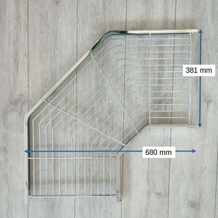 ETAGAIR Eckgitterboden 381 mm tief - Schenkellänge 68 cm