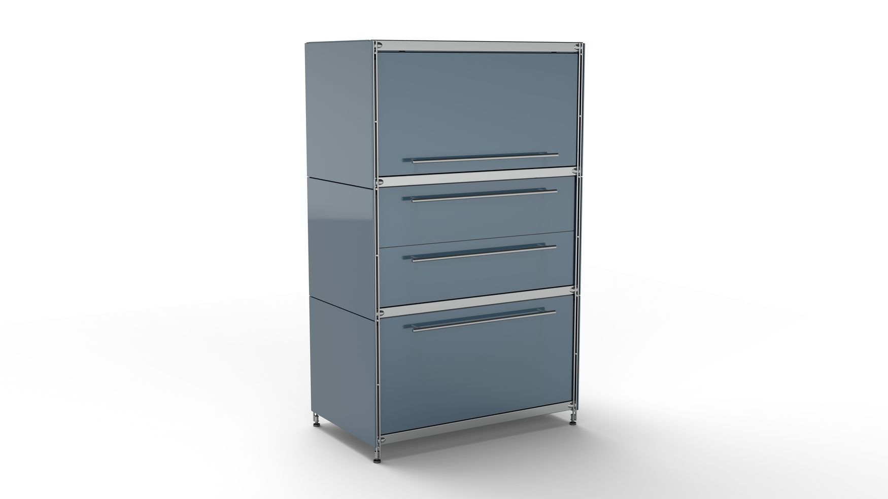 Art. Nr. 910243 Highboard 80 x 130 x 50 cm (Breite x Höhe x Tiefe) Metall anthrazit