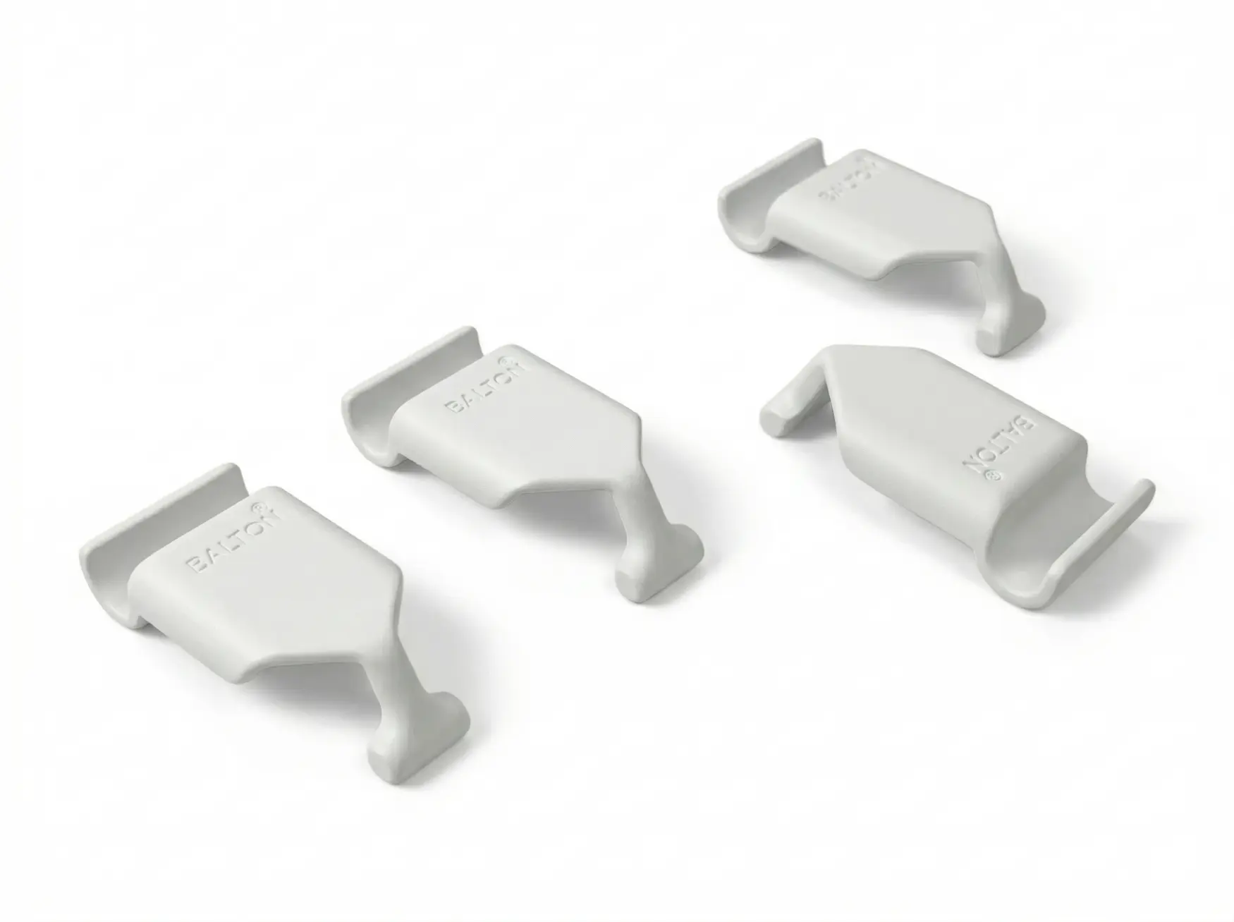 Beschlag für Gitterboden 4er Set weiss beschichtet