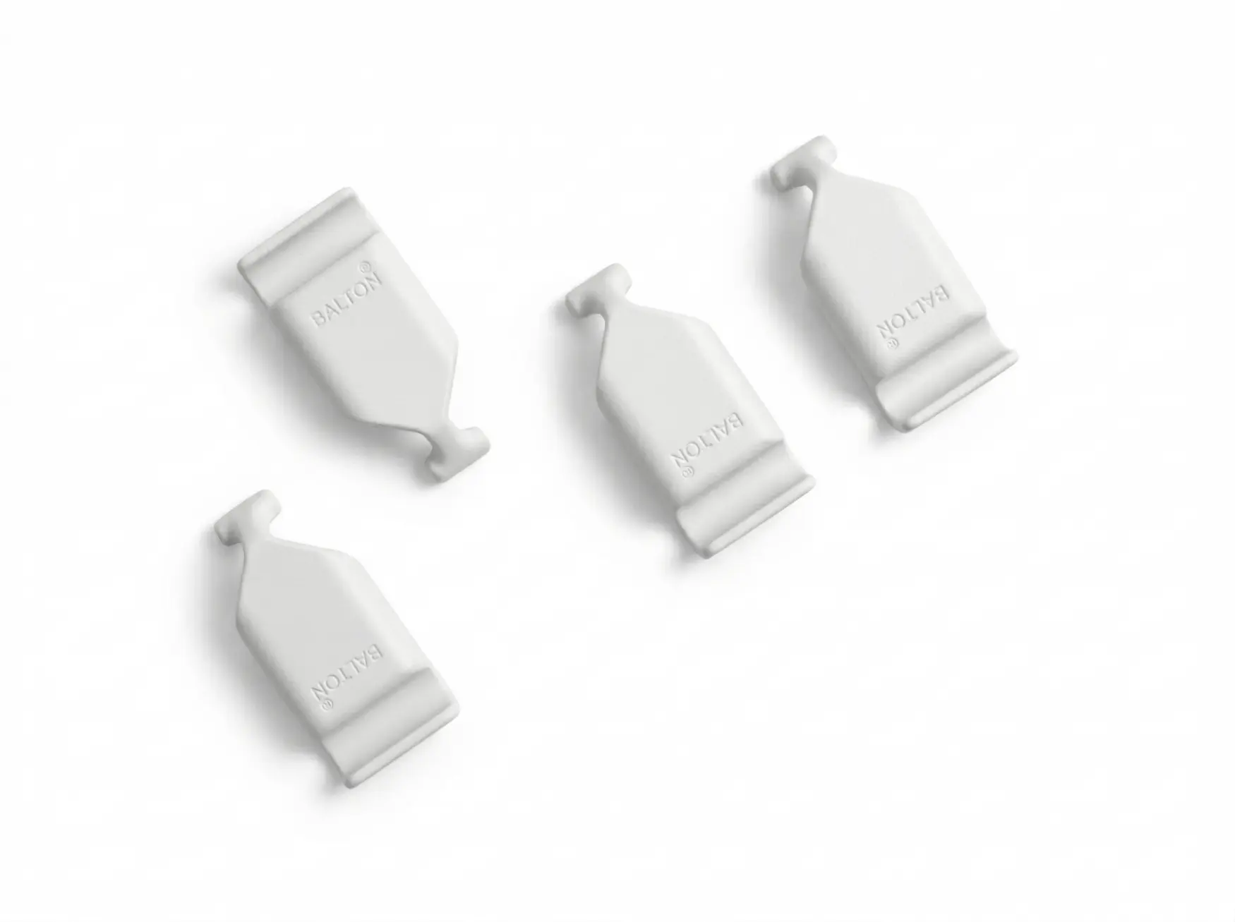 Beschlag für Gitterboden 4er Set weiss beschichtet