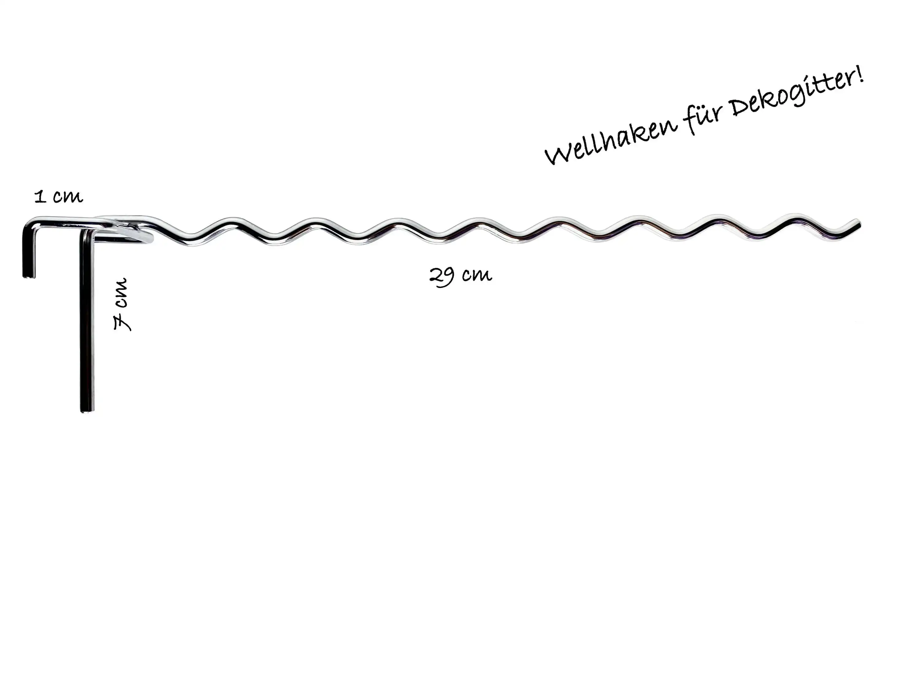 Wellhaken für Dekogitter ca 300 mm lang #DWH30