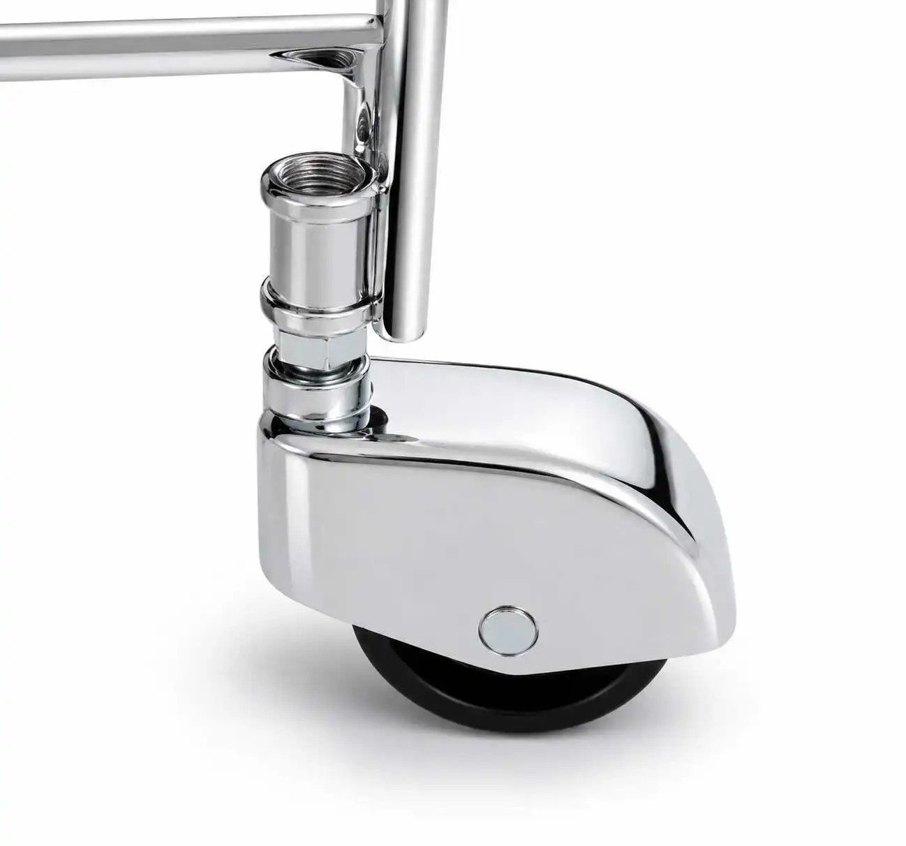 Art. Nr. 270907 Rollenset Chrom - Kunststoff schwarz für Balton-Metallregale