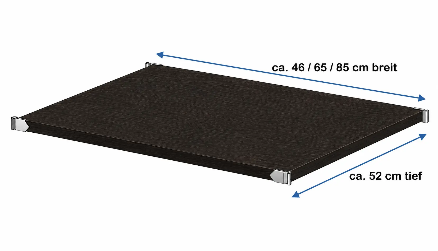 Der 52 cm breiten Garbo Holzboden im edlen Wenge-Farbton eignet sich besonders für #begehbare Kleiderschränke