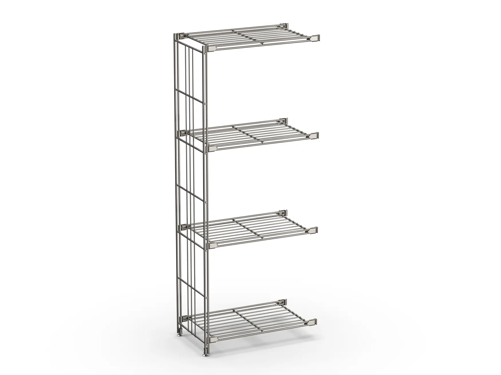Regal-Ergänzung 25 cm tief 117 cm hoch mit 4 Gitterböden